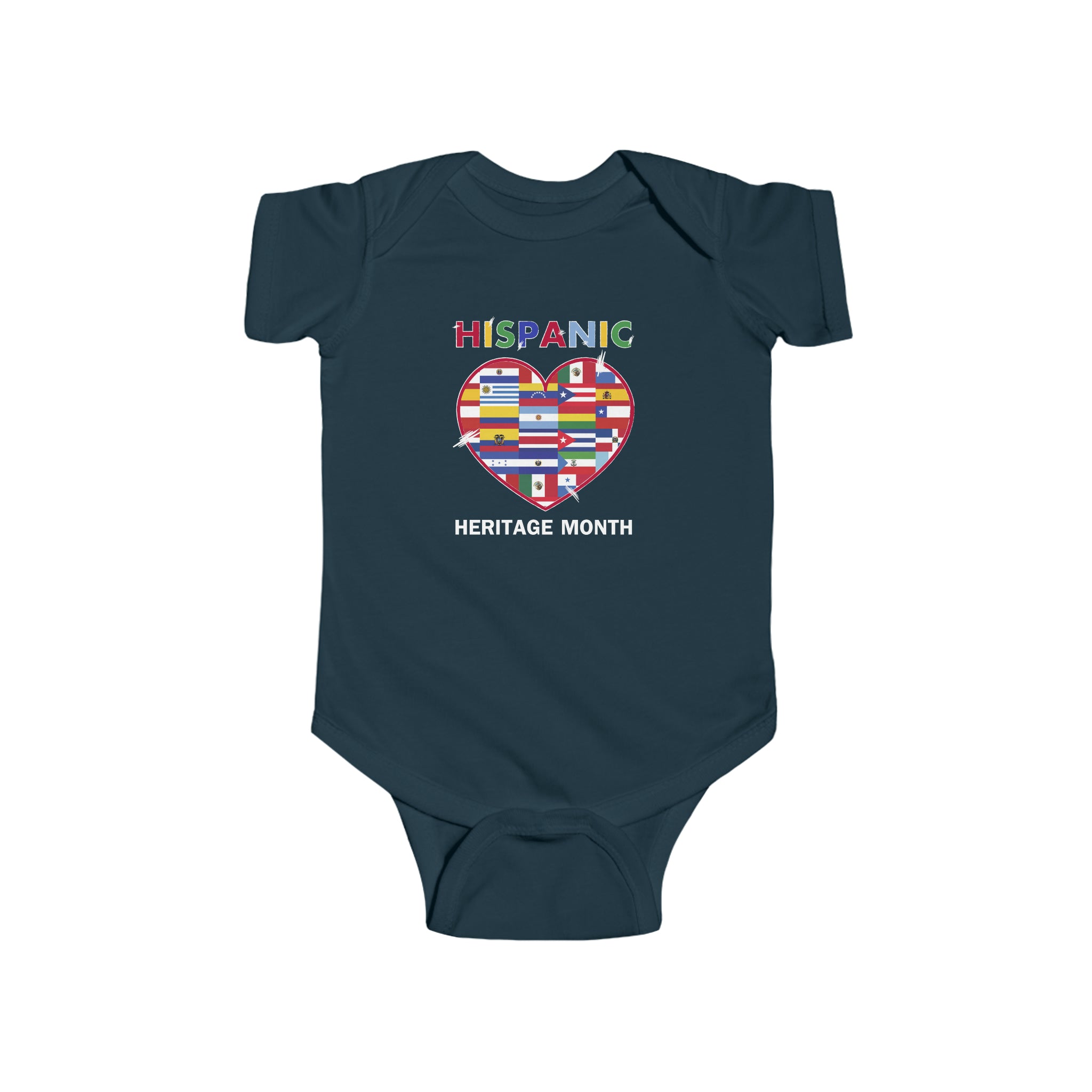 Flag Heart - Hispanic Heritage Month Infant  Bodysuit