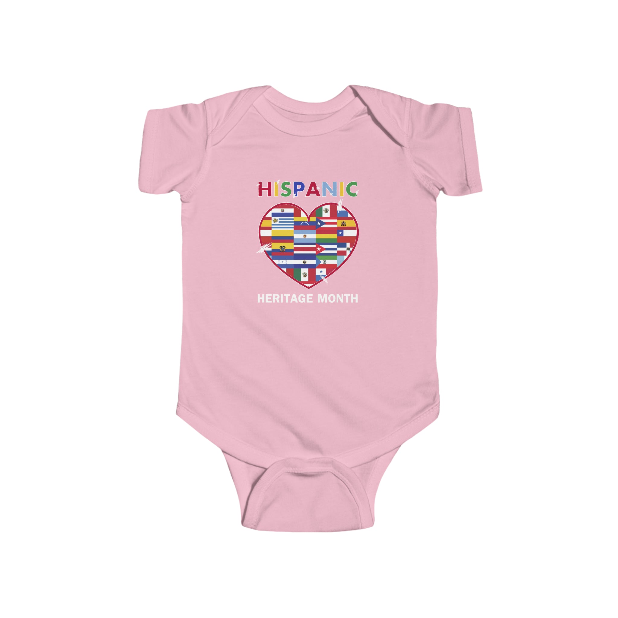 Flag Heart - Hispanic Heritage Month Infant  Bodysuit