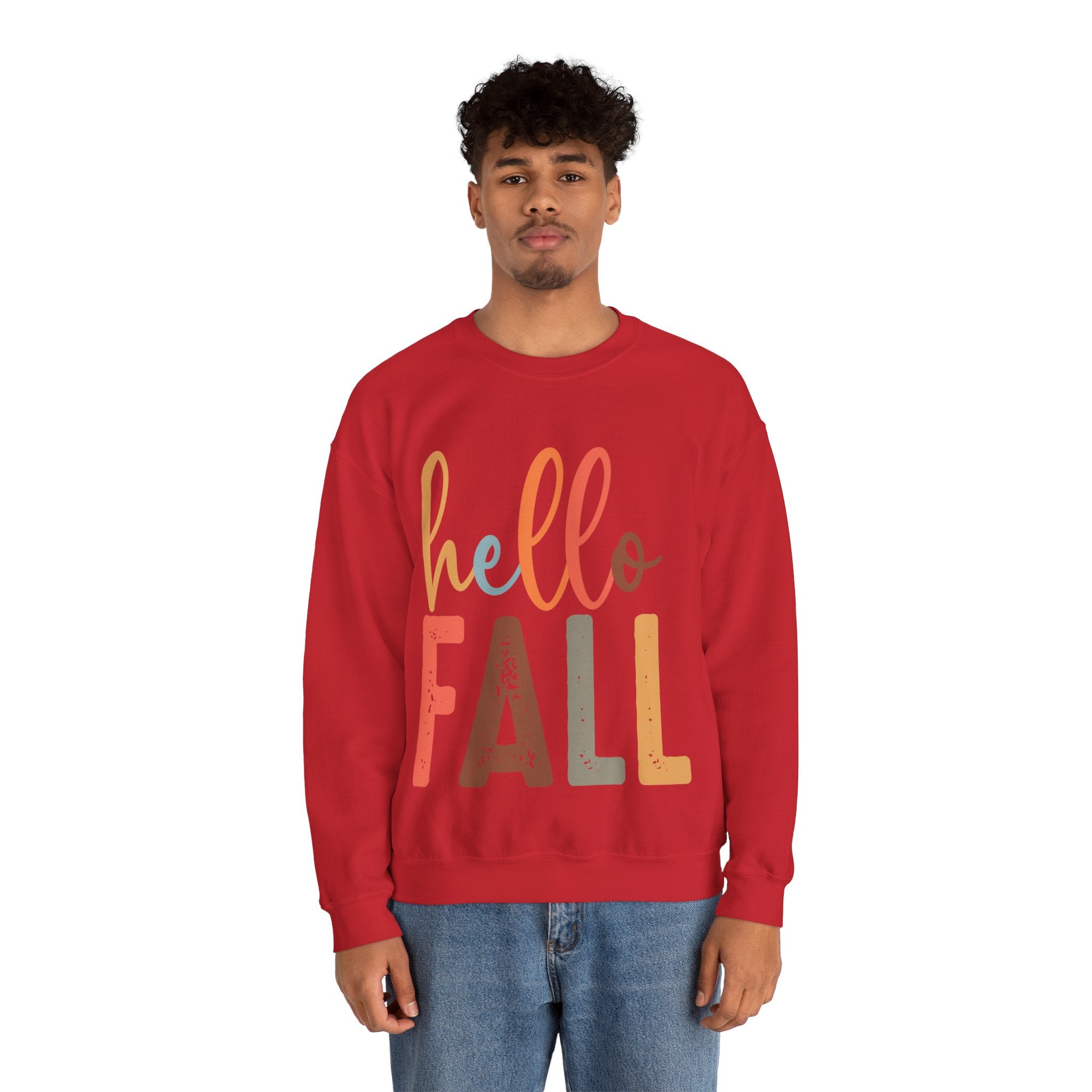Hello Fall, Hellow Fall Sweatshirt,  Unisex Heavy Blend™ Crewneck Sweatshirt