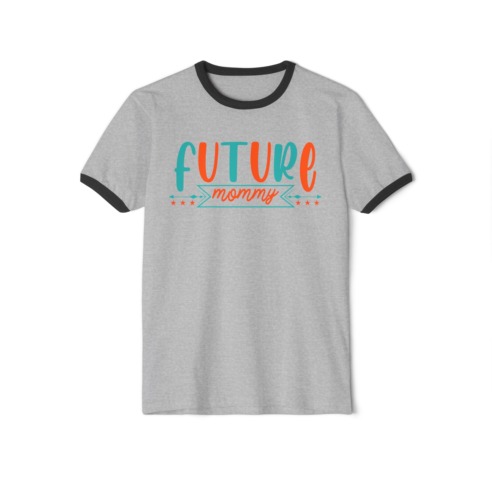 Future Mommy, Future Mommy Tee, Future Mommy Ringer Tee, Future Mommy Tee, Pregnancy Tee, Pregnancy Ringer Tee, Unisex Cotton Ringer T-Shirt