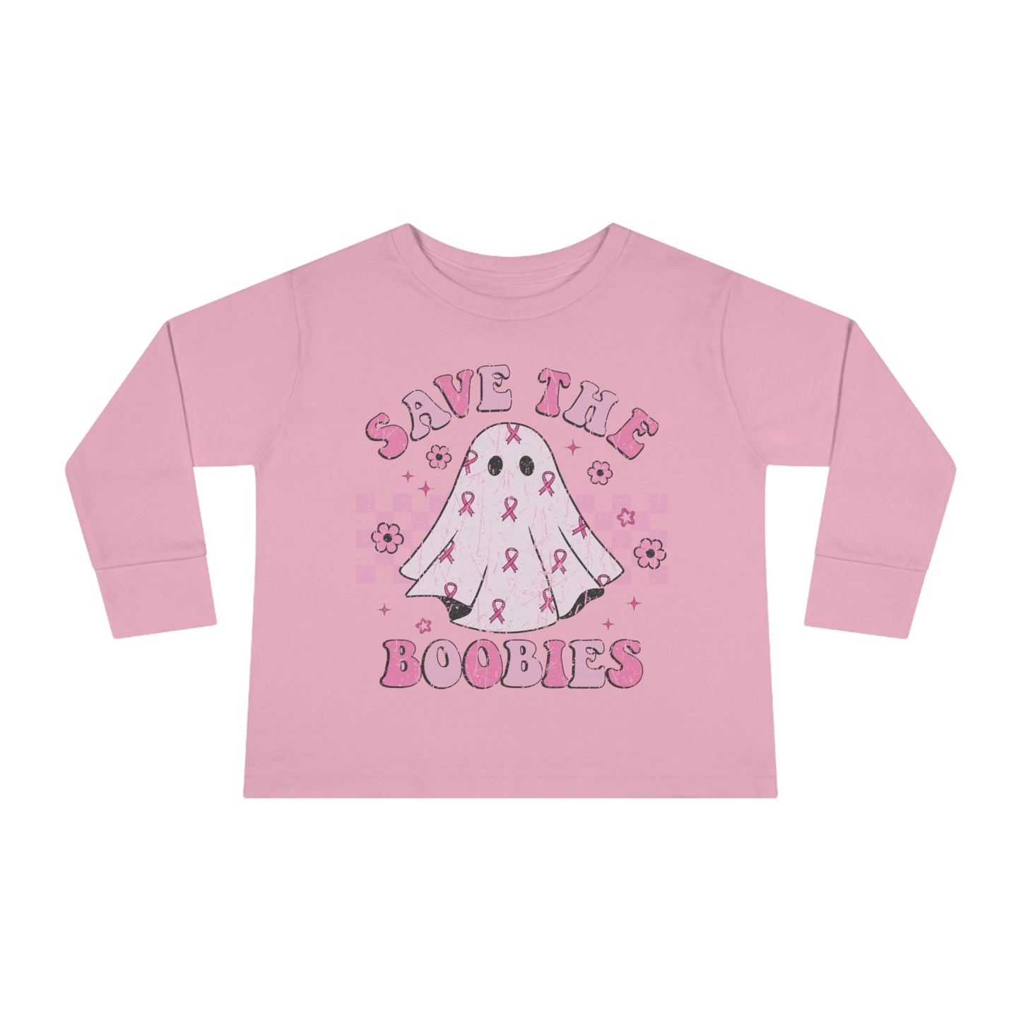 Save The Boobies Toddler Long Sleeve Tee