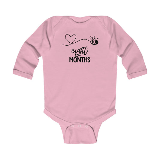 Eight Months, Eight Months Old, 8 months, Month Milestones, Baby Milestones, Infant Long Sleeve Bodysuit