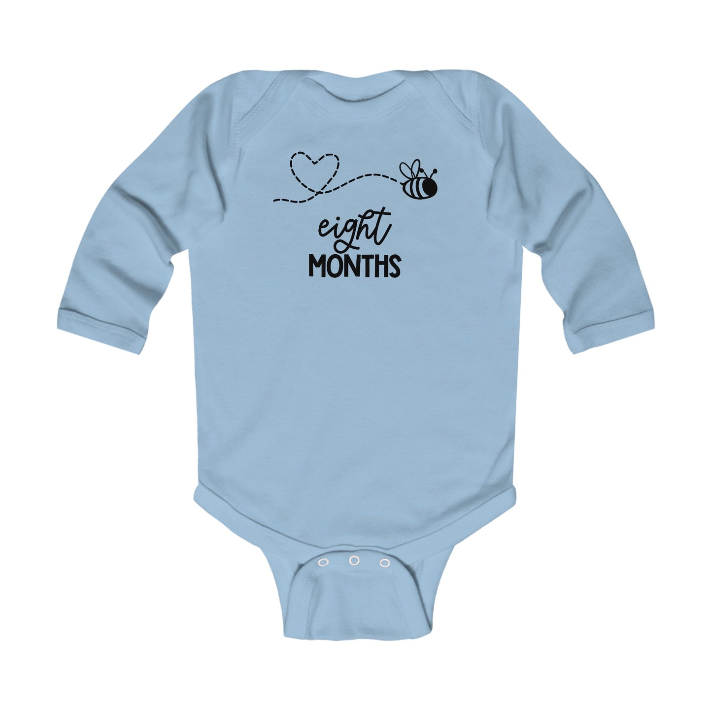 Eight Months, Eight Months Old, 8 months, Month Milestones, Baby Milestones, Infant Long Sleeve Bodysuit