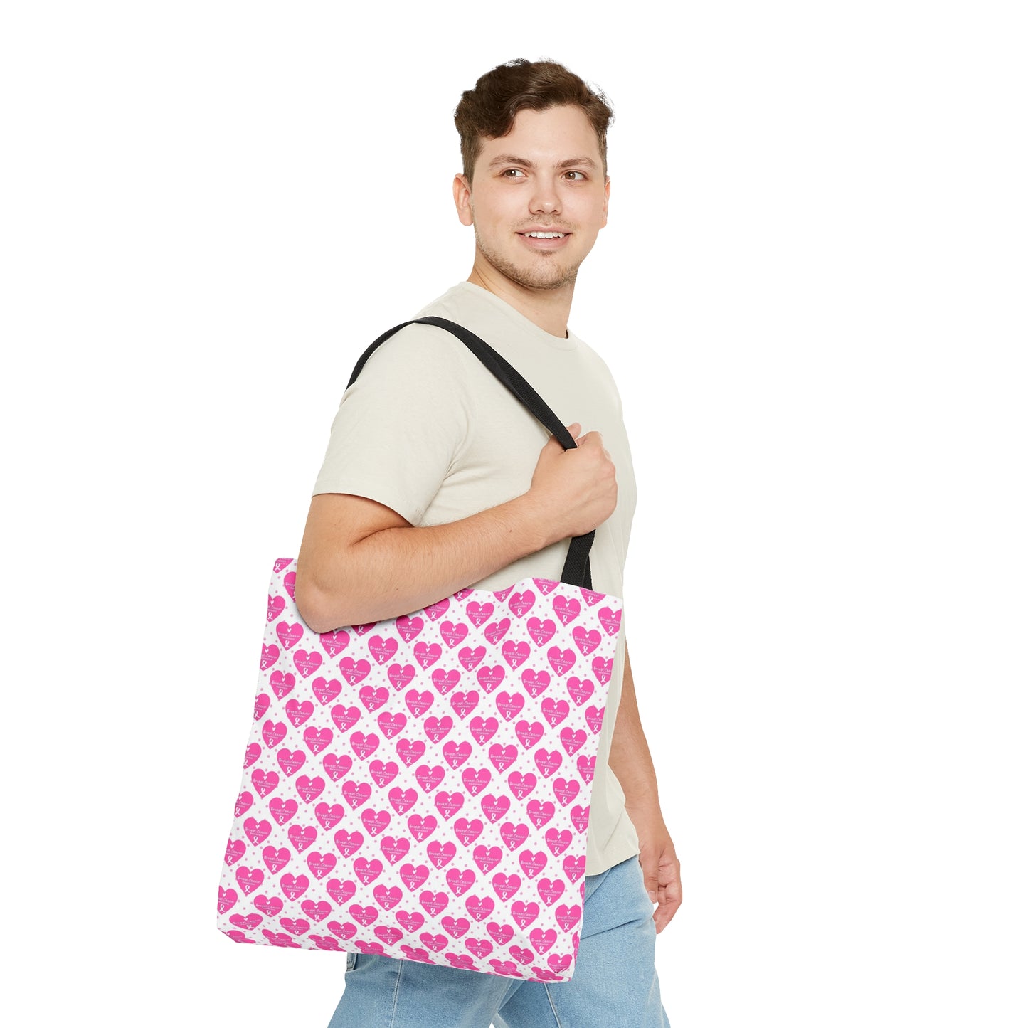 Pink Breast Cancer Awareness Tote Bag