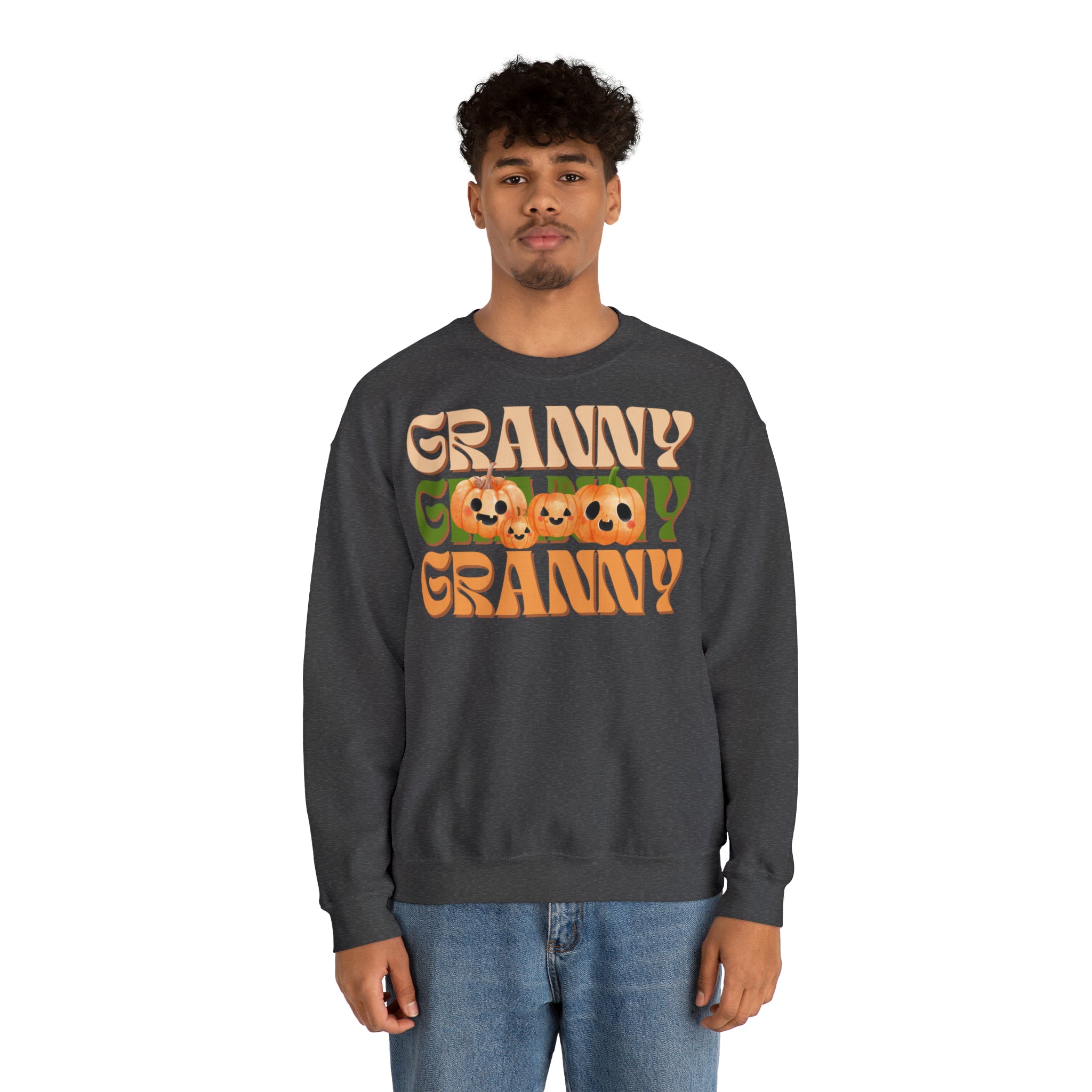 Granny Pumpkin Unisex Heavy Blend™ Crewneck Sweatshirt