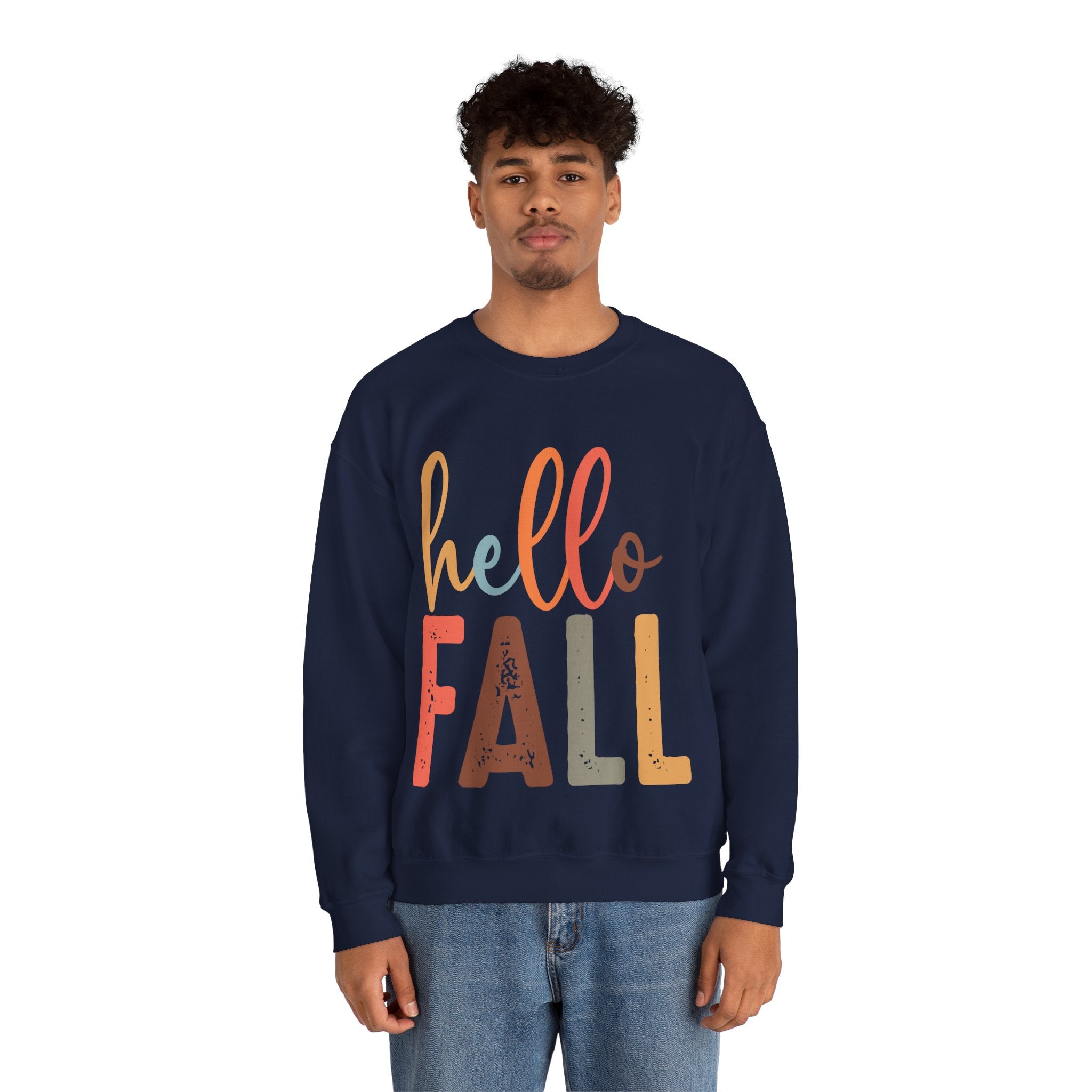 Hello Fall, Hellow Fall Sweatshirt,  Unisex Heavy Blend™ Crewneck Sweatshirt