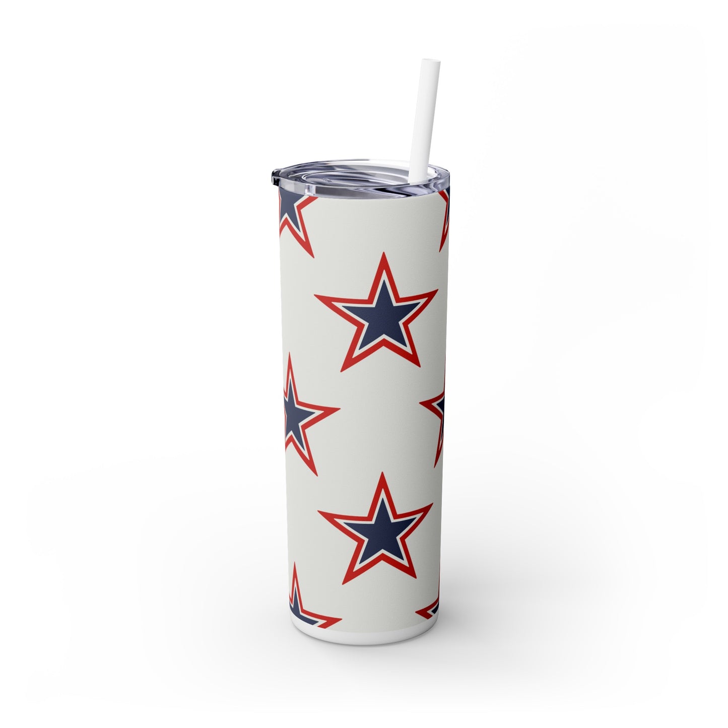 American Stars Skinny Tumbler with Straw, 20oz