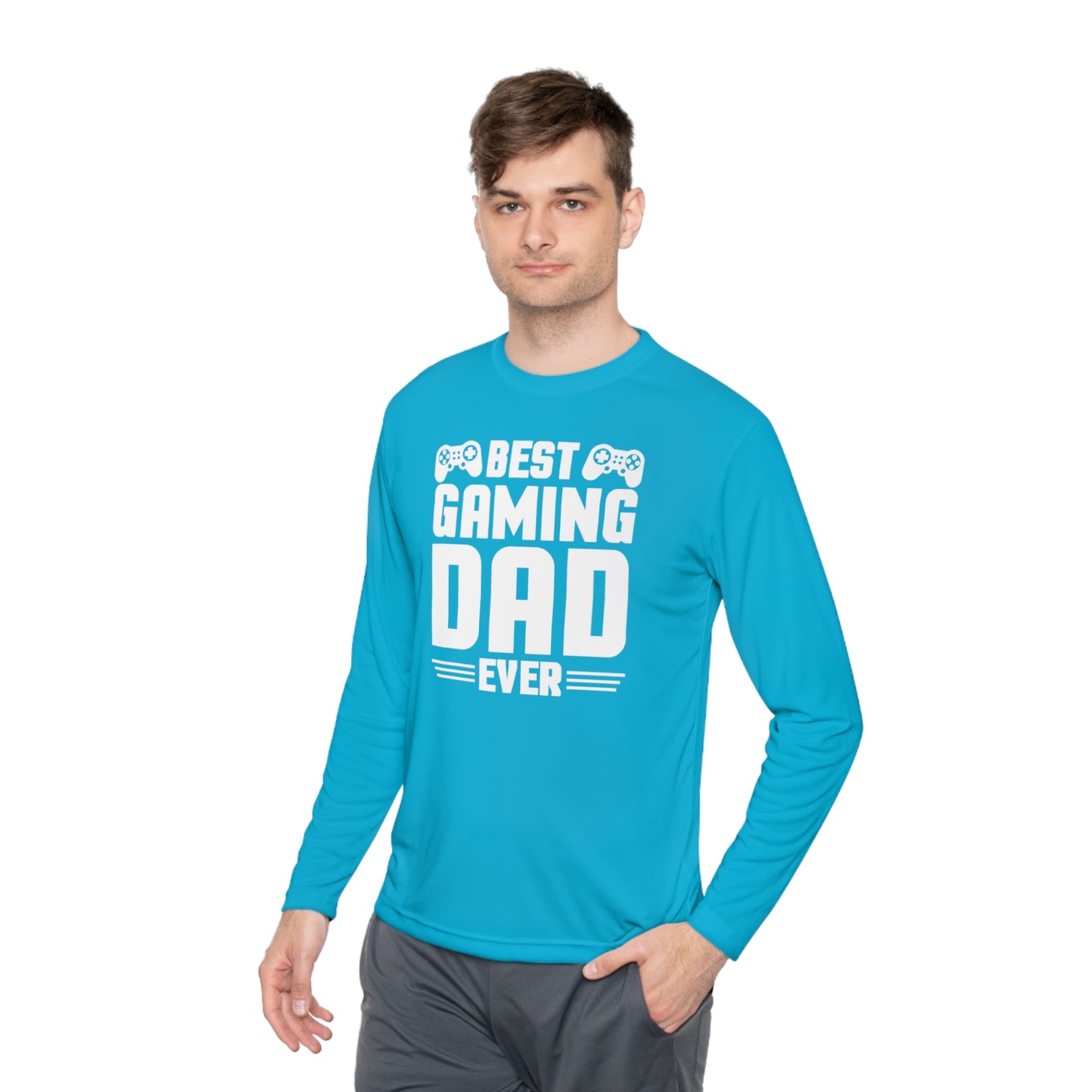 Best Gaming Dad Ever, Gaming Dad Tee, Gamer Dad, Dad Tee, Unisex Lightweight Long Sleeve Tee