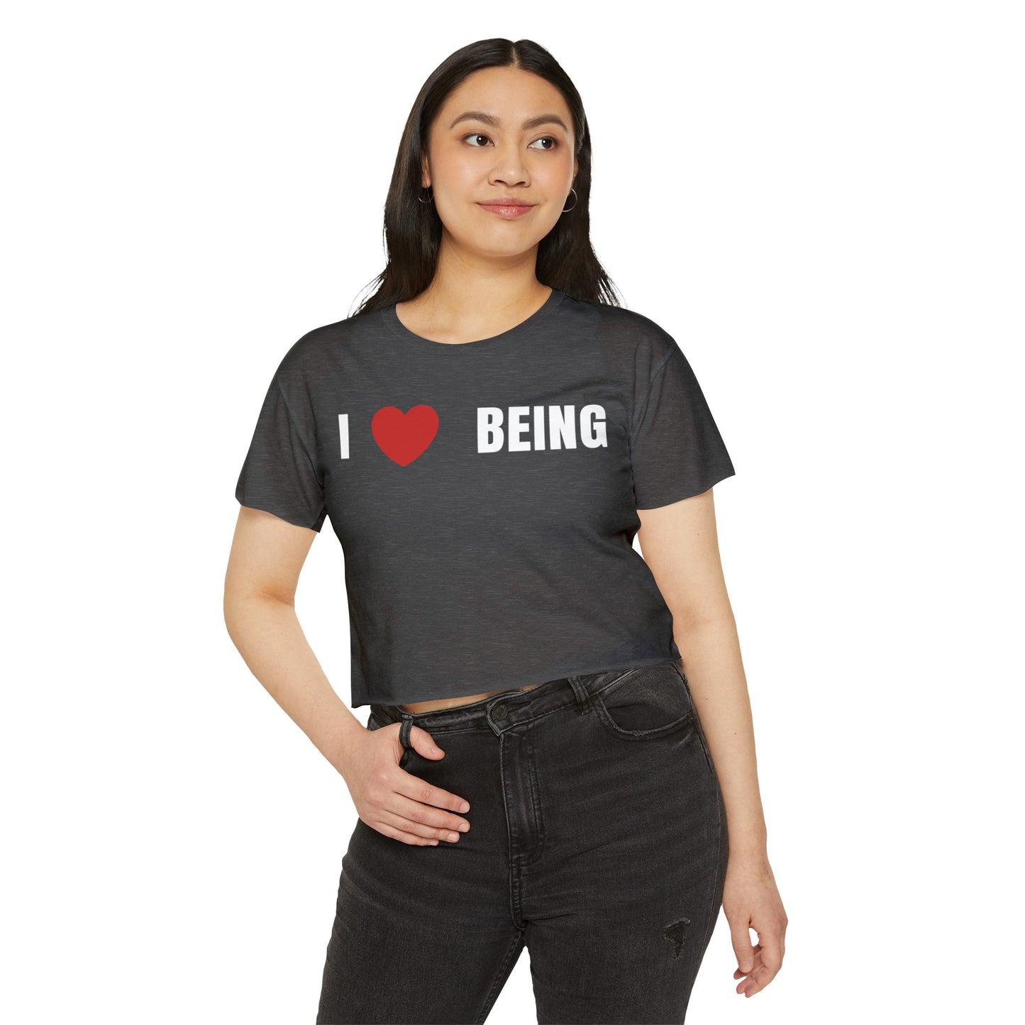 I Love Being, Women's Festival Crop Top