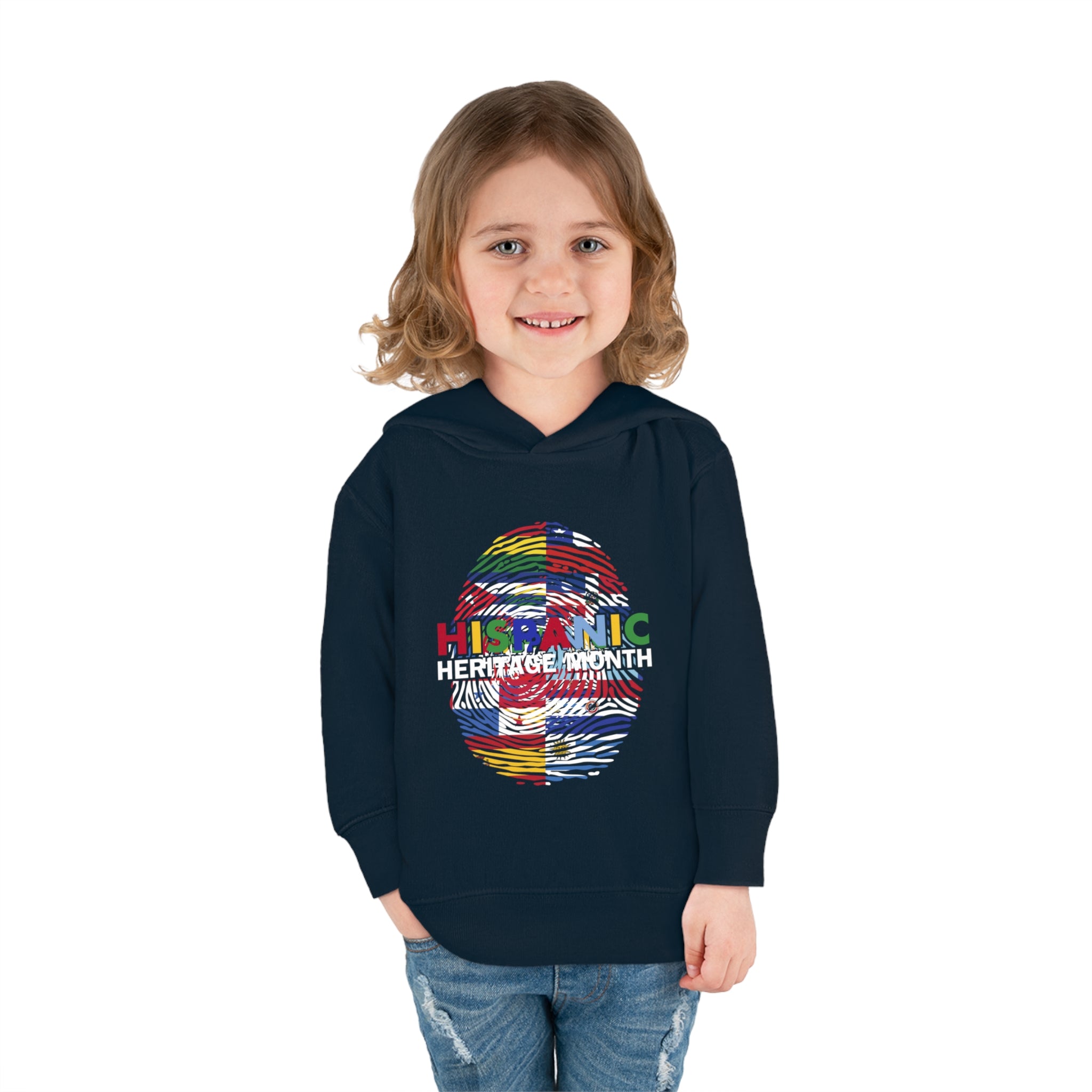 Flag Fingerprint - Hispanic Heritage Month Toddler Hoodie