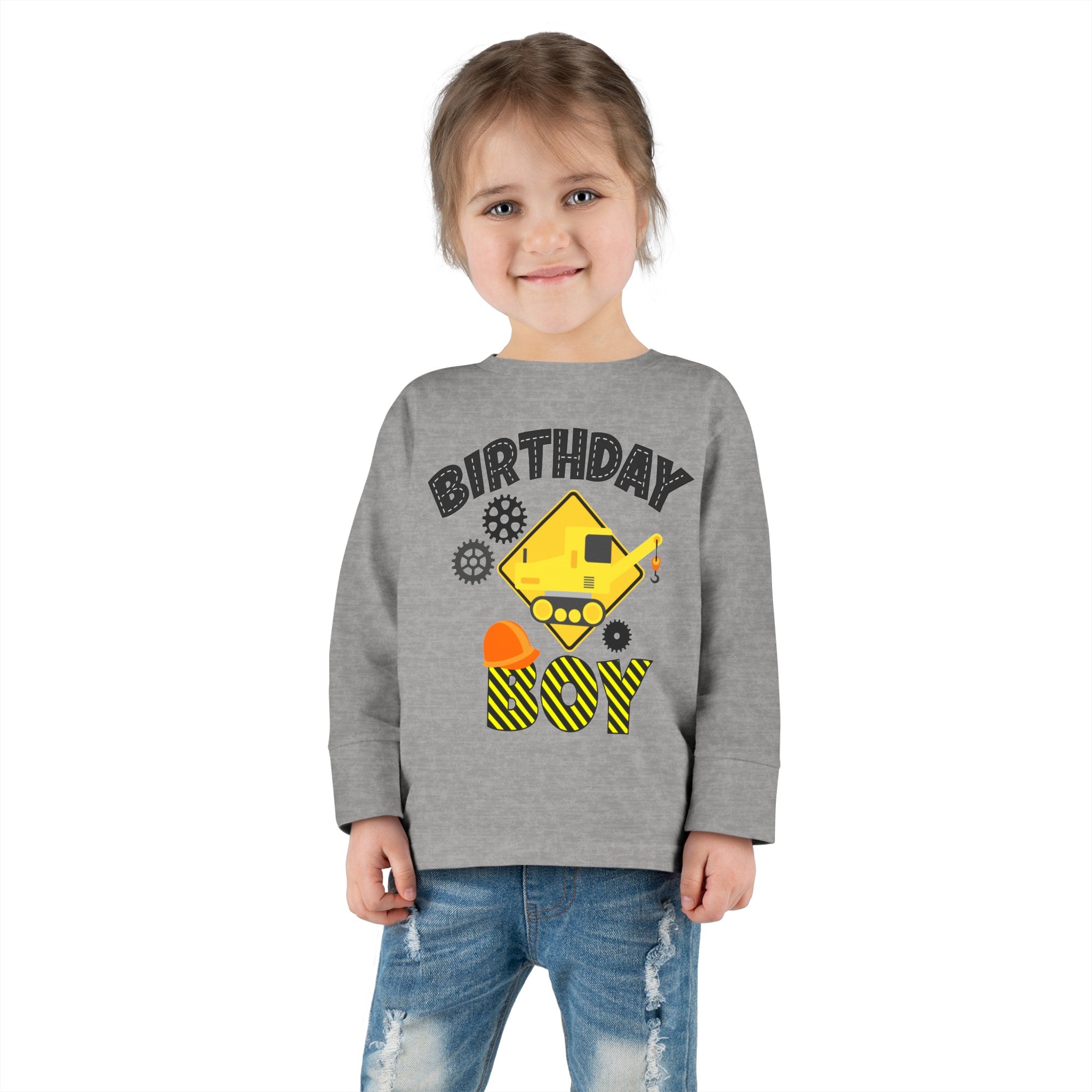 Crane Birthday Boy, Birthday Boy T-shirt, Birthday Tee, Boy's Birthday Tee,  Birthday Boy Tee, Toddler Long Sleeve Tee