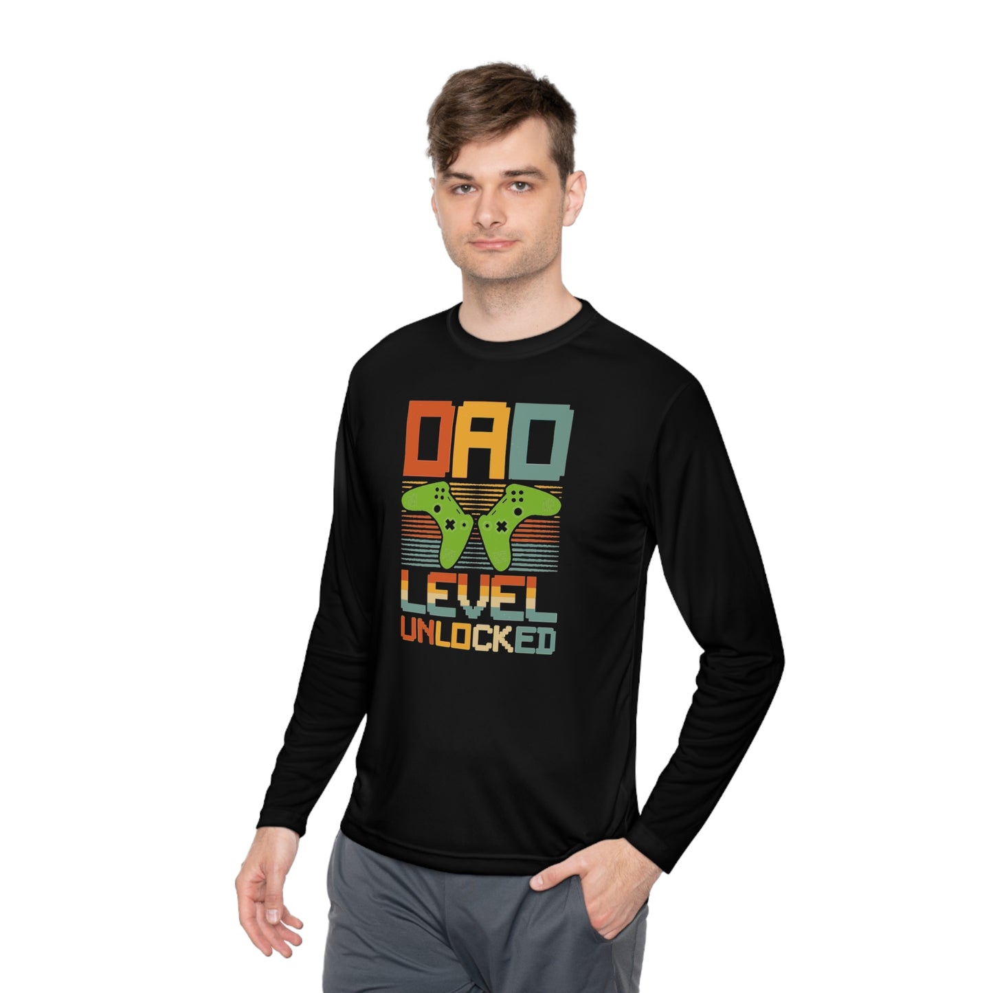 Dad Level Unlocked, Gaming Dad Tee, Gamer Dad, Dad Tee, Fathers Day Gift, Dad Level Unlocked T Shirt, New Dad Gift For Gamer Daddy, Funny First Time Dad Shirt, Unisex Lightweight Long Sleeve Tee