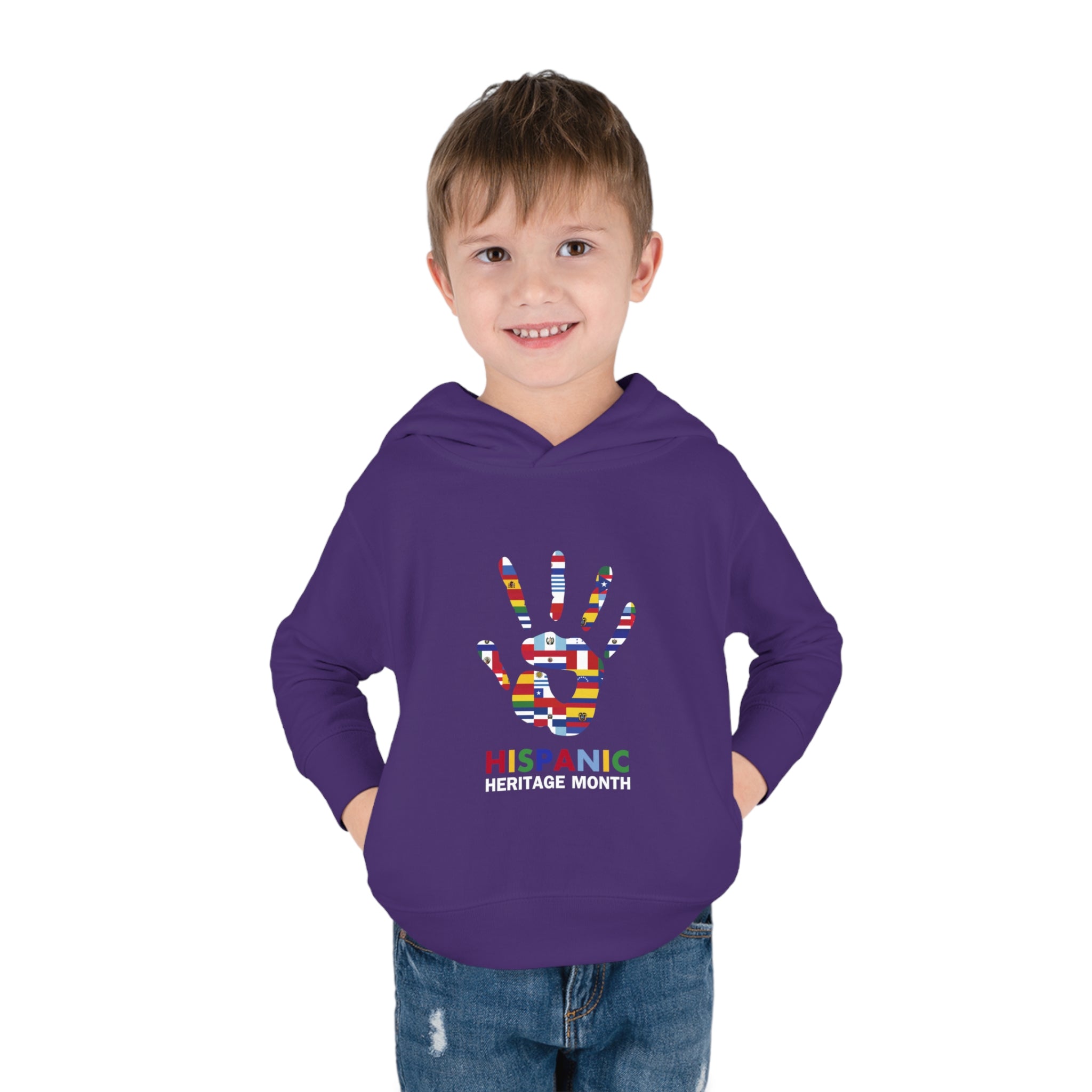 Flag Handprint - Hispanic Heritage Month Toddler Hoodie