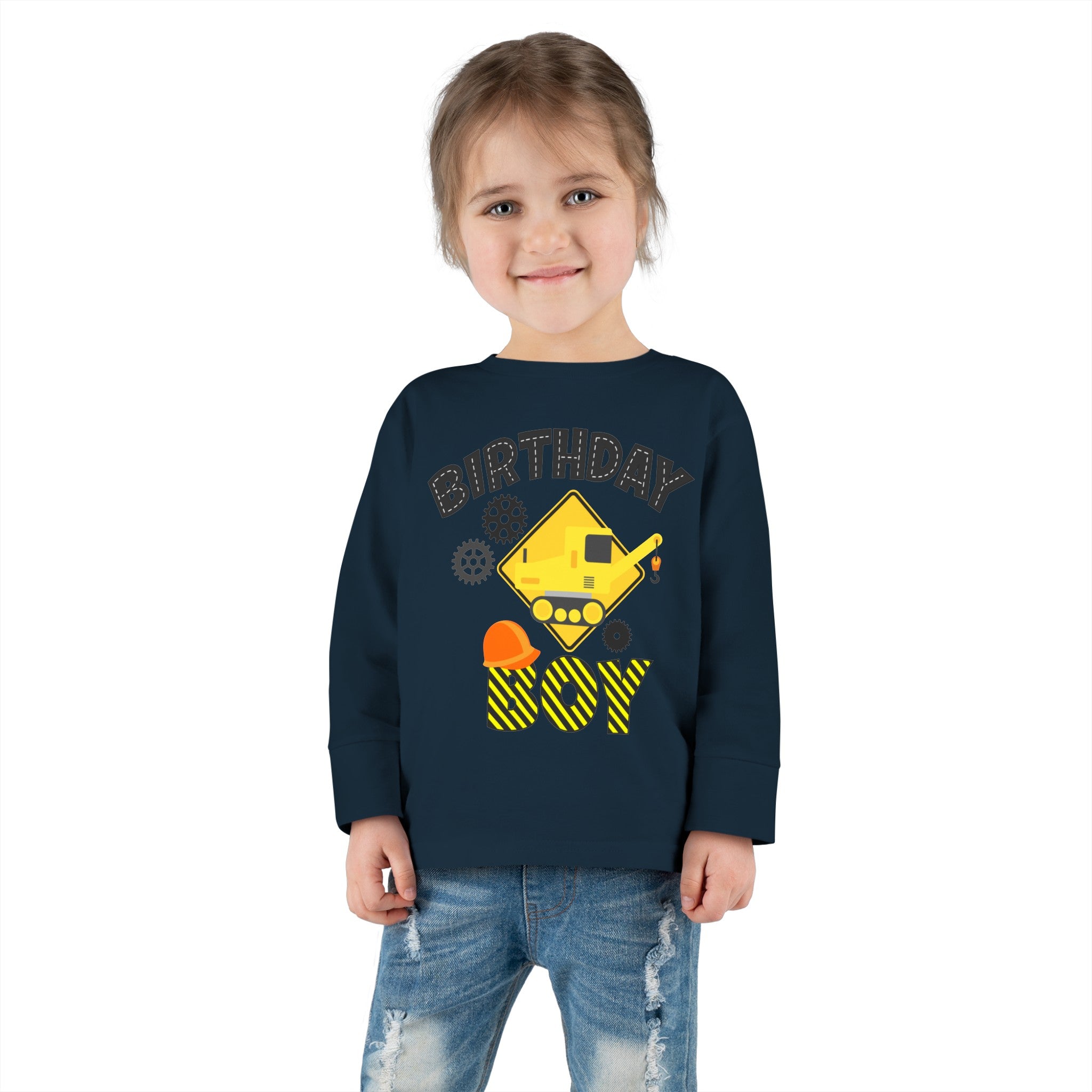 Crane Birthday Boy, Birthday Boy T-shirt, Birthday Tee, Boy's Birthday Tee,  Birthday Boy Tee, Toddler Long Sleeve Tee