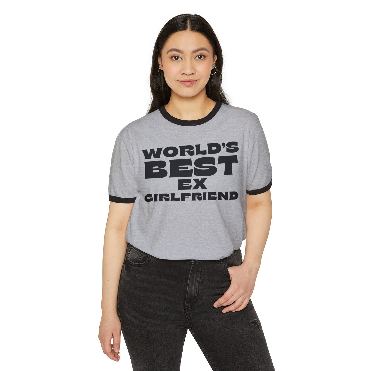 World's Best Ex-Girlfriend, Ex Girlfriend Tee, Unisex Cotton Ringer T-Shirt