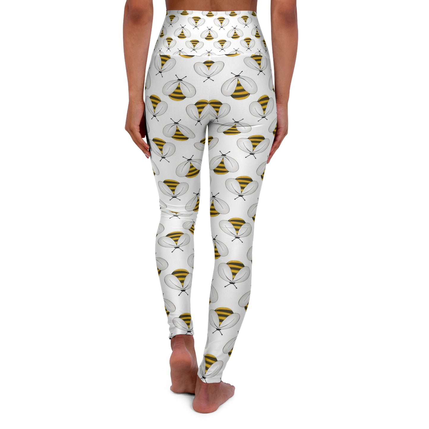 Bees High Waisted Yoga Leggings