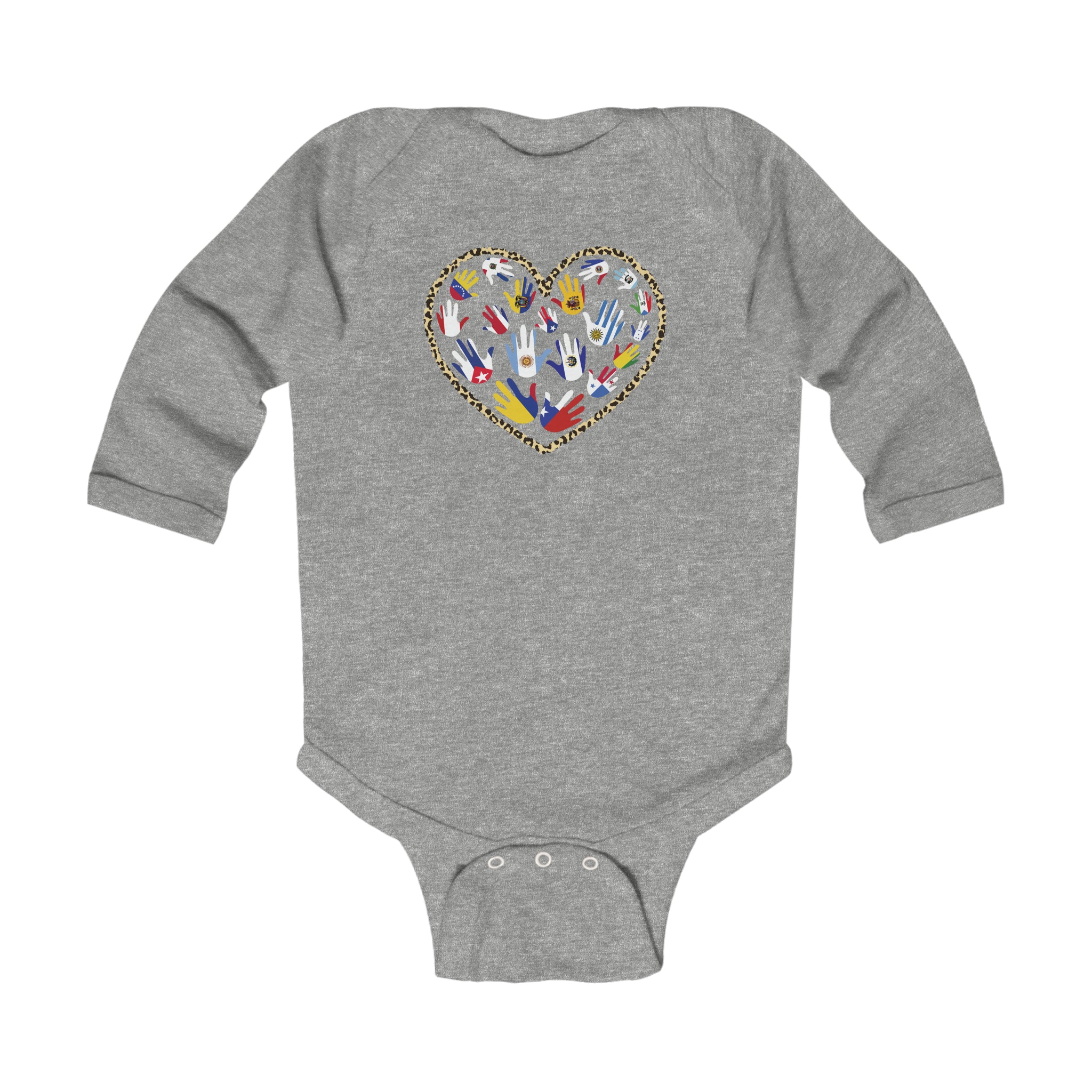 Hands in Heart - Hispanic Heritage Month Infant Long Sleeve Bodysuit