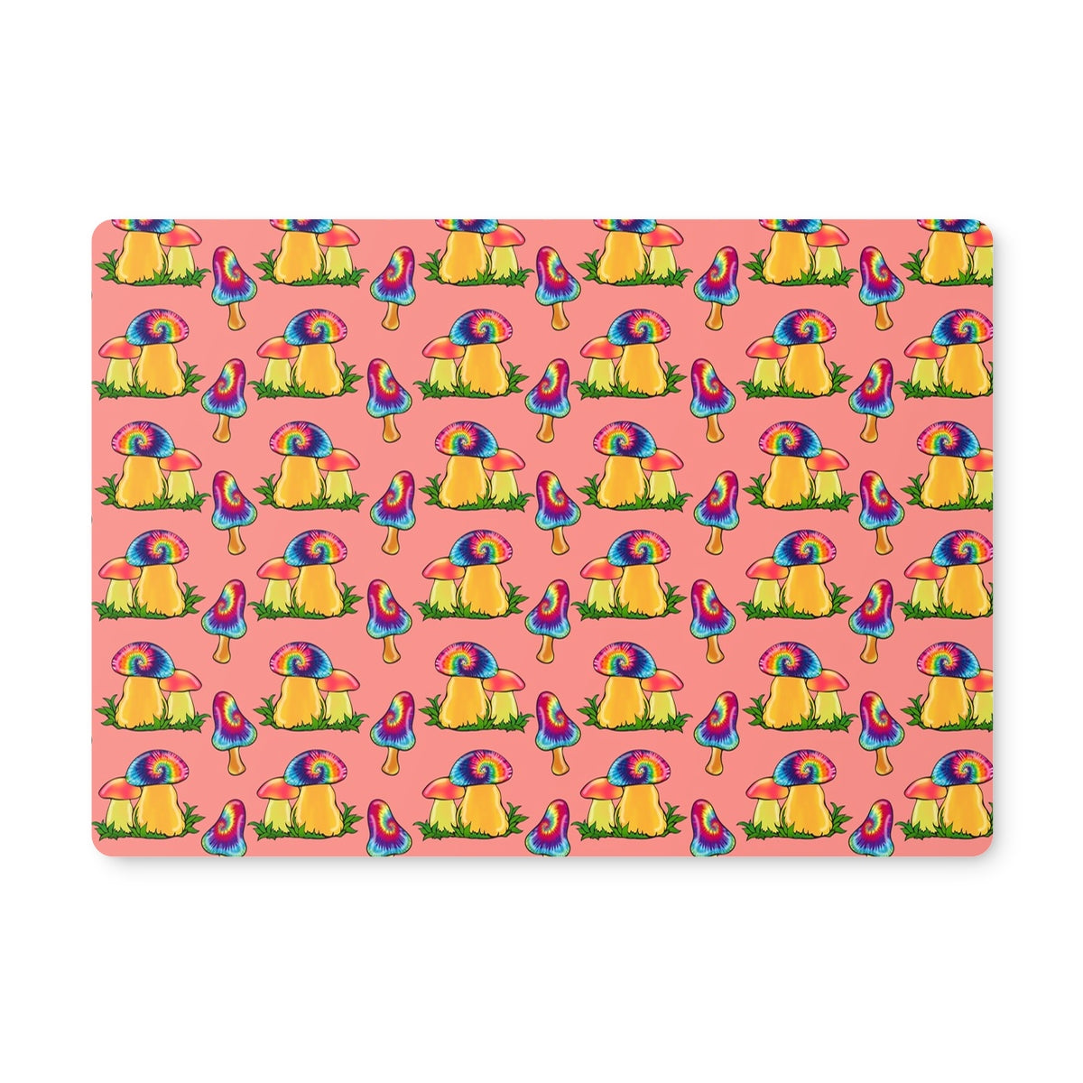 Retro Mushroom Pattern - Pink Placemat