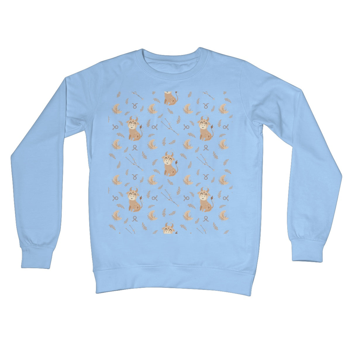 Taurus Pattern Crew Neck Sweatshirt