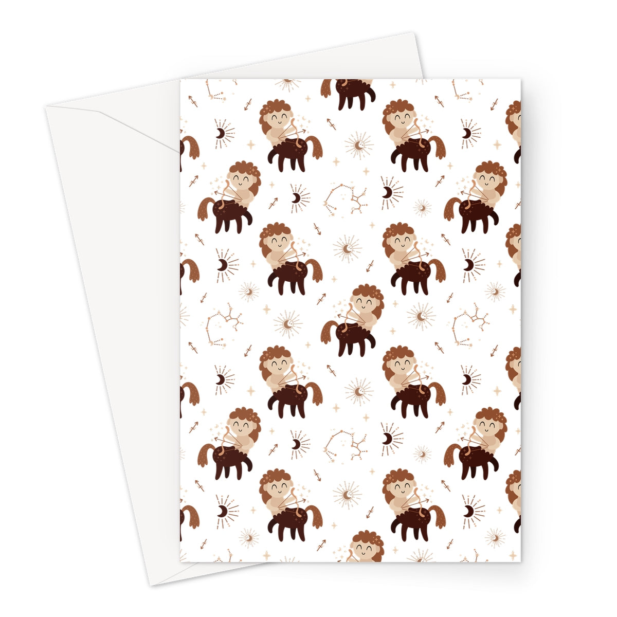 Sagittarius Pattern Greeting Card