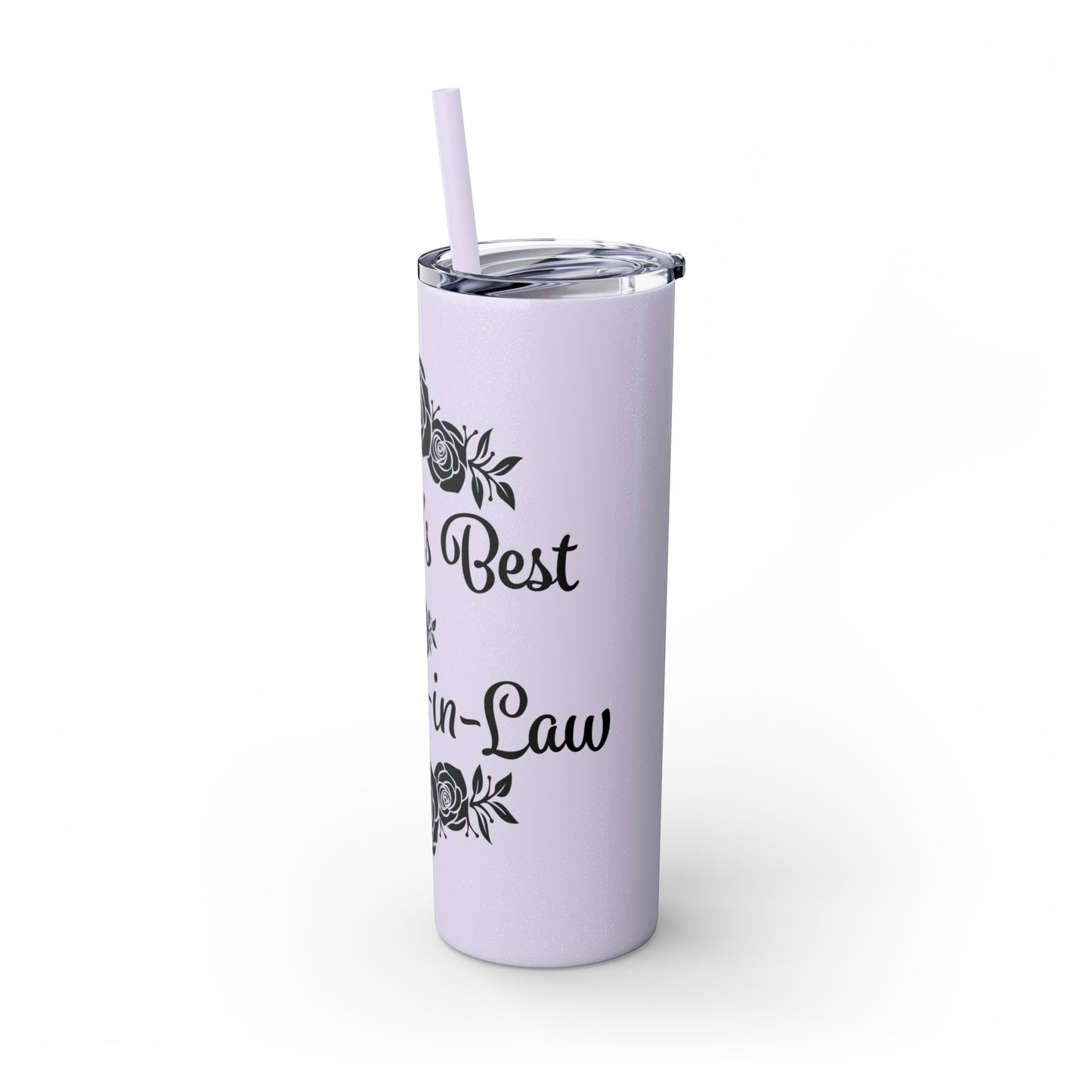 World's Best Mother-In-Law Skinny Tumbler with Straw, 20oz