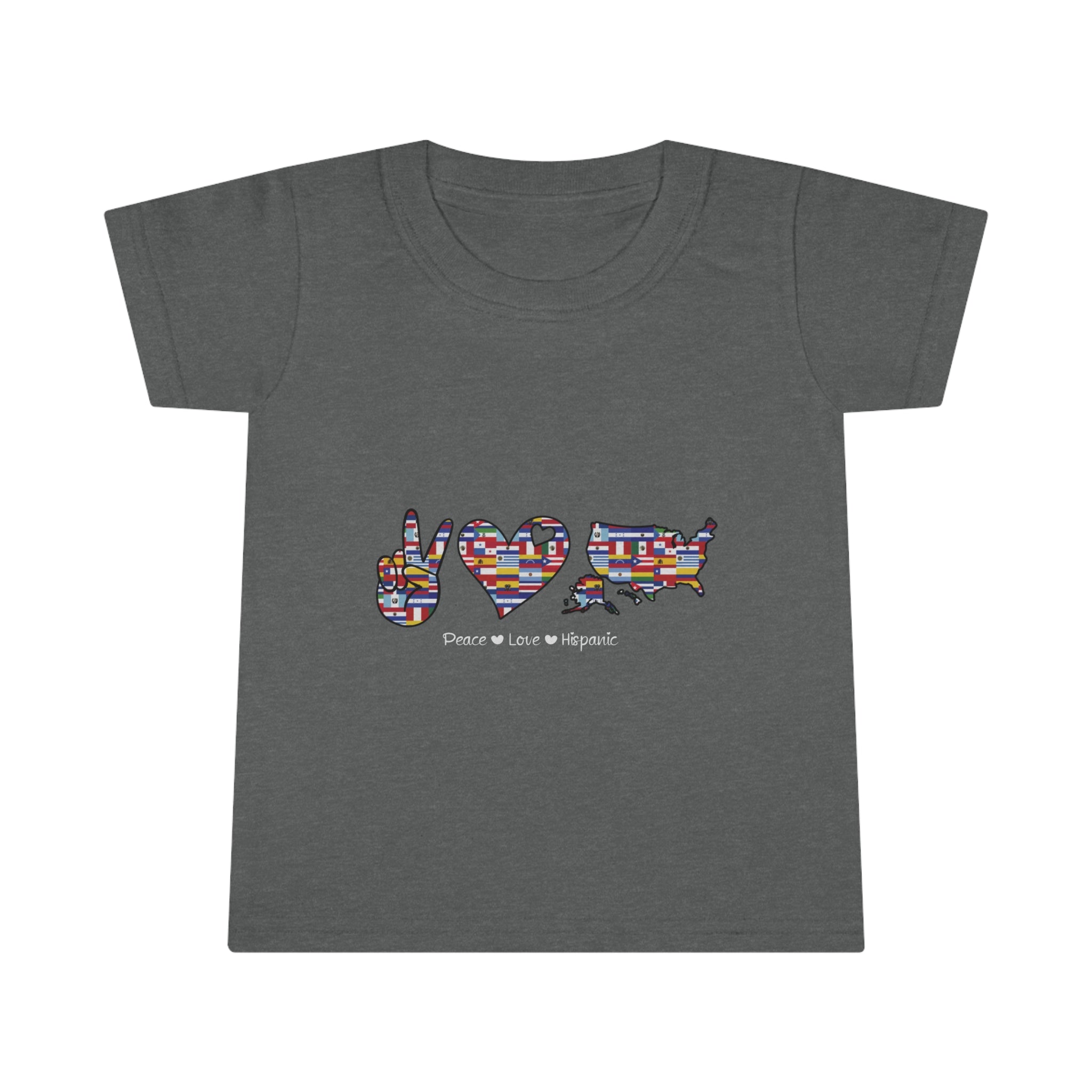 Peace, Love, Hispanic - Hispanic Heritage Month Toddler T-shirt