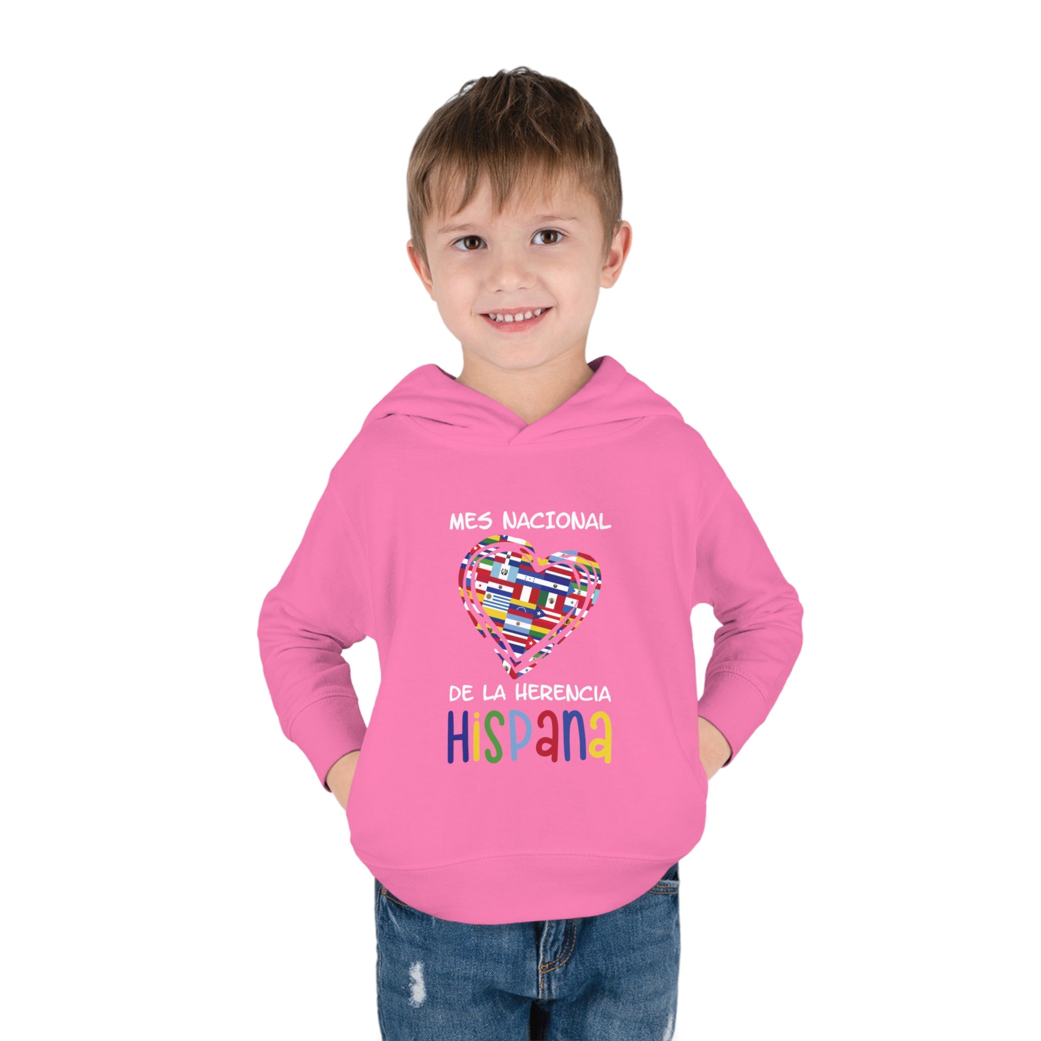 Mes Nacional Heart - Hispanic Heritage Month Toddler Hoodie