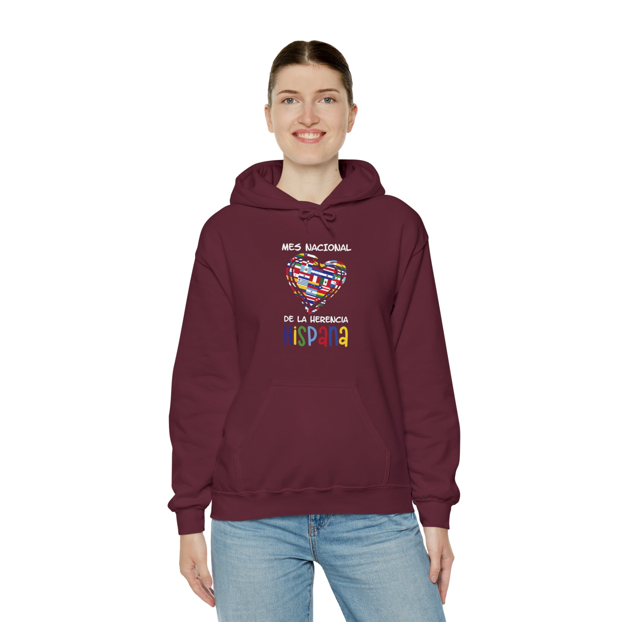 Mes Nacional Heart - Hispanic Heritage Month Unisex Hoodie
