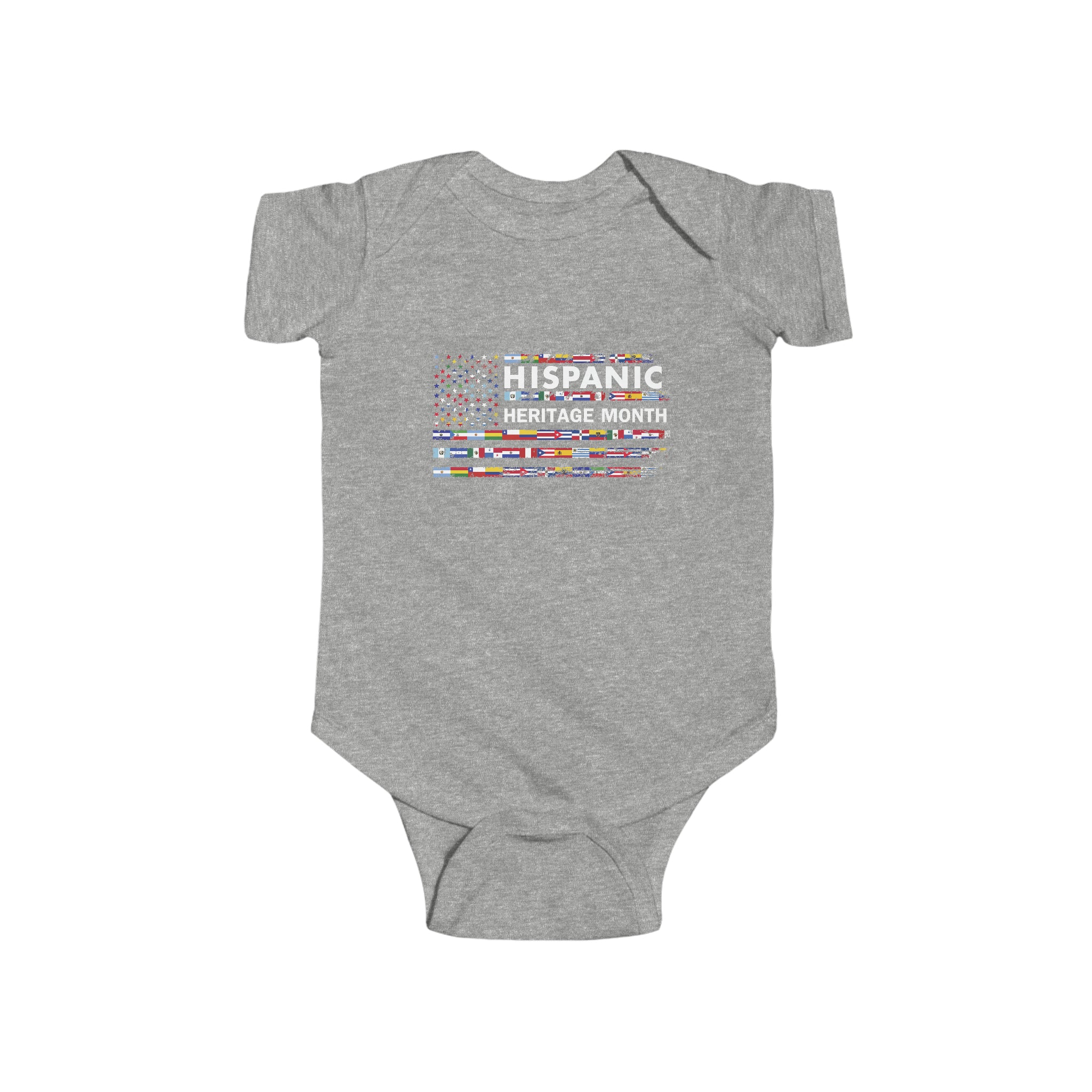 USA Flags - Hispanic Heritage Month Infant  Bodysuit