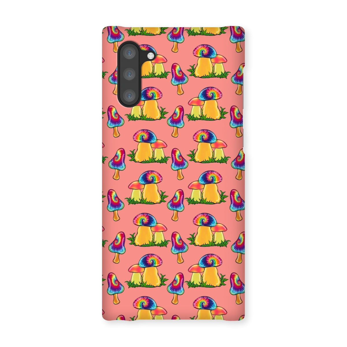 Retro Mushroom Pattern - Pink Snap Phone Case