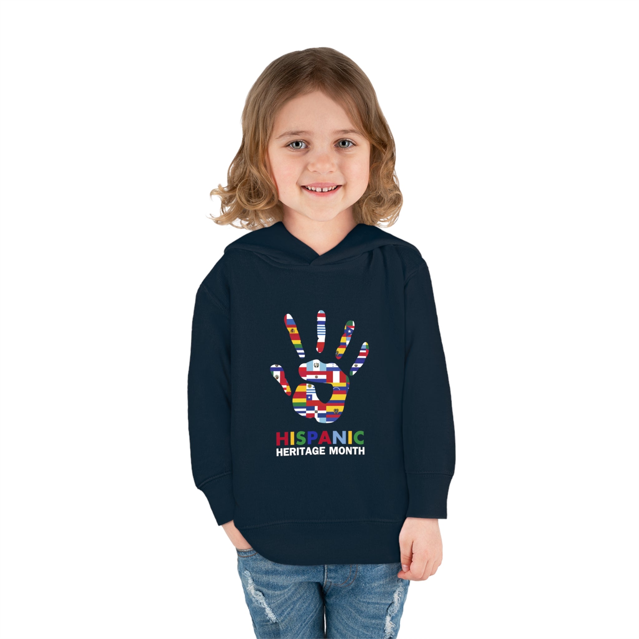 Flag Handprint - Hispanic Heritage Month Toddler Hoodie