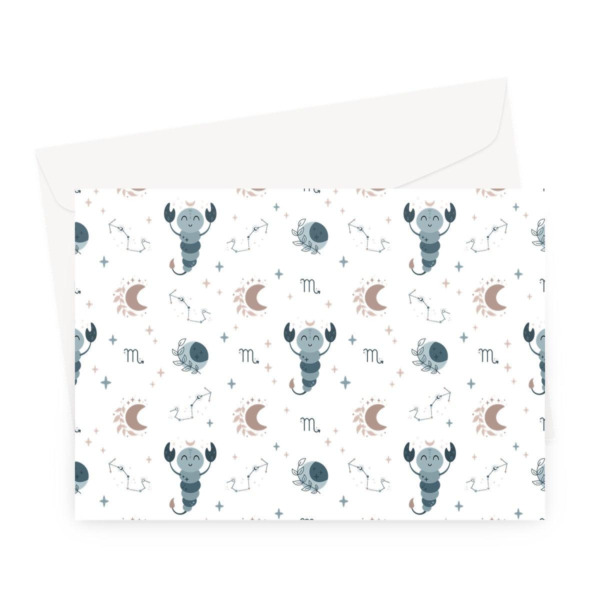 Scorpio Pattern Greeting Card