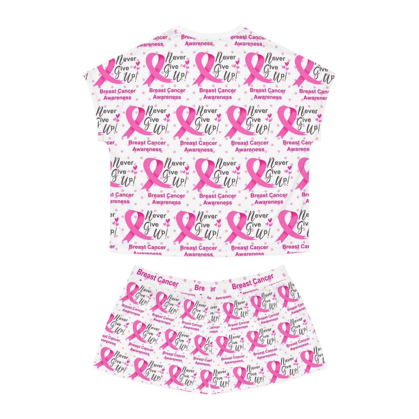 Breast Cancer Awareness Women's Short Pajama Set