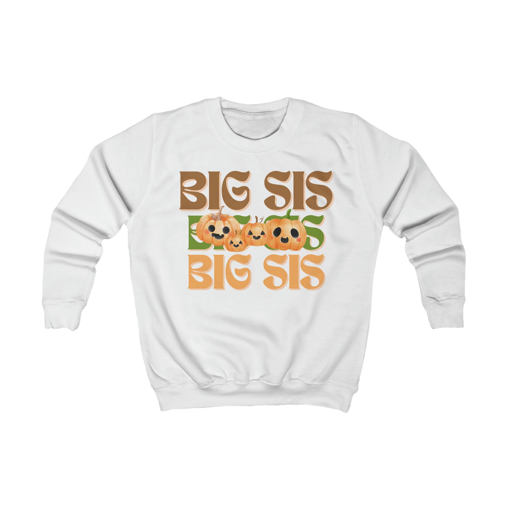 Big Sis Pumpkin Kids Sweatshirt