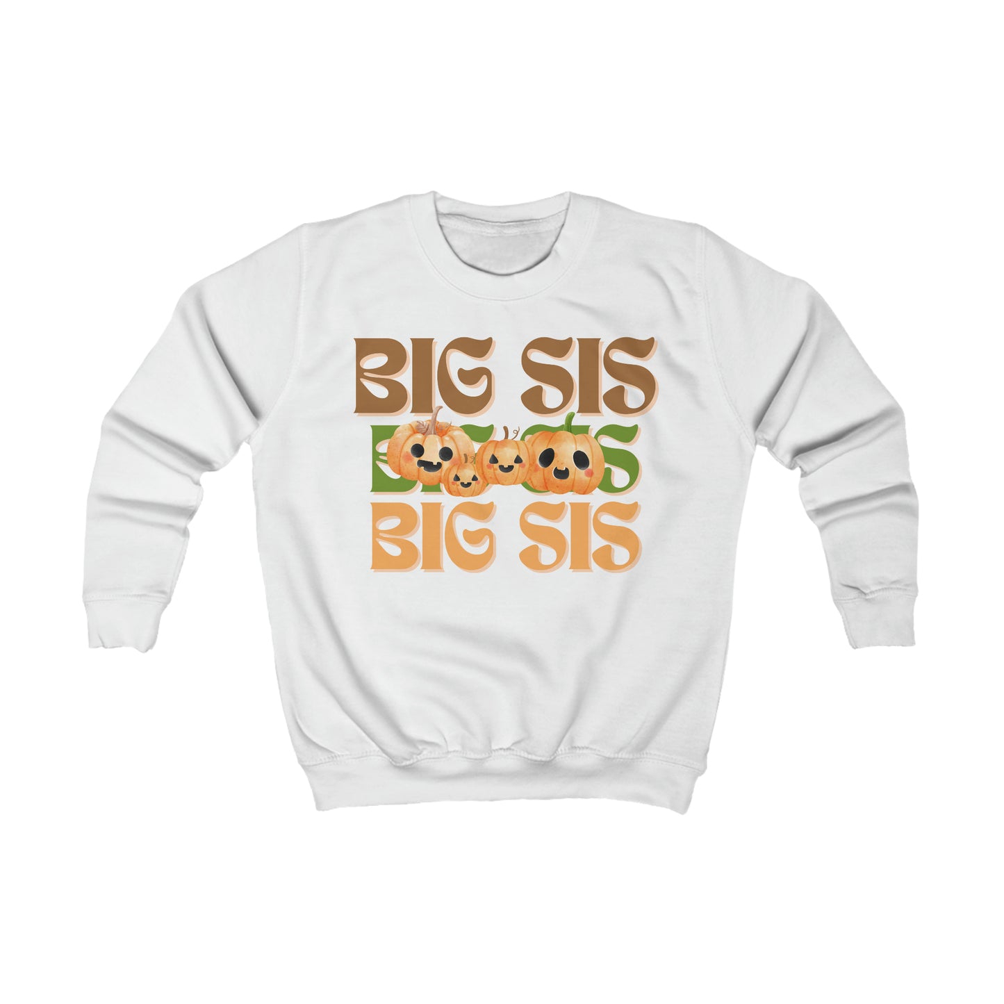 Big Sis Pumpkin Kids Sweatshirt