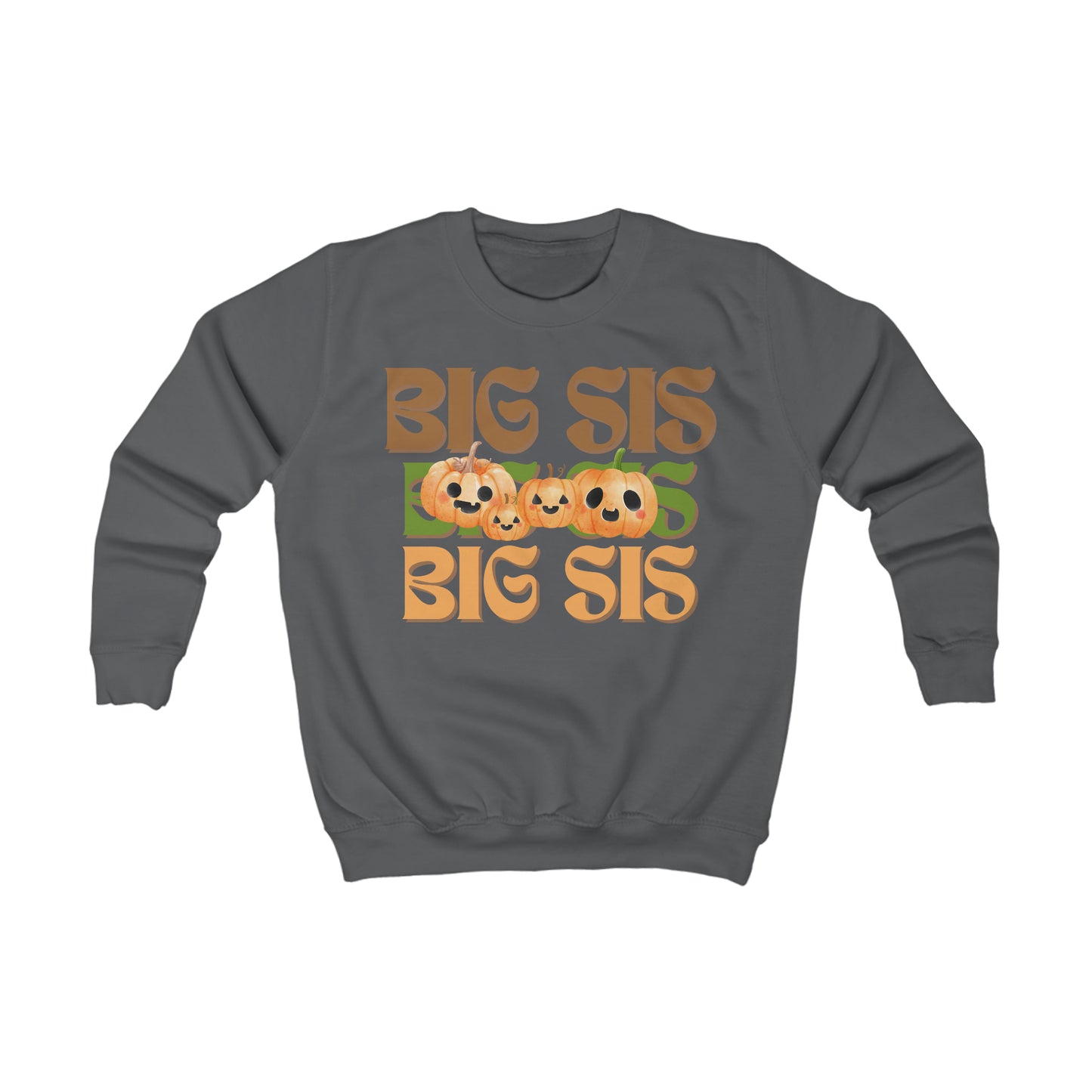 Big Sis Pumpkin Kids Sweatshirt