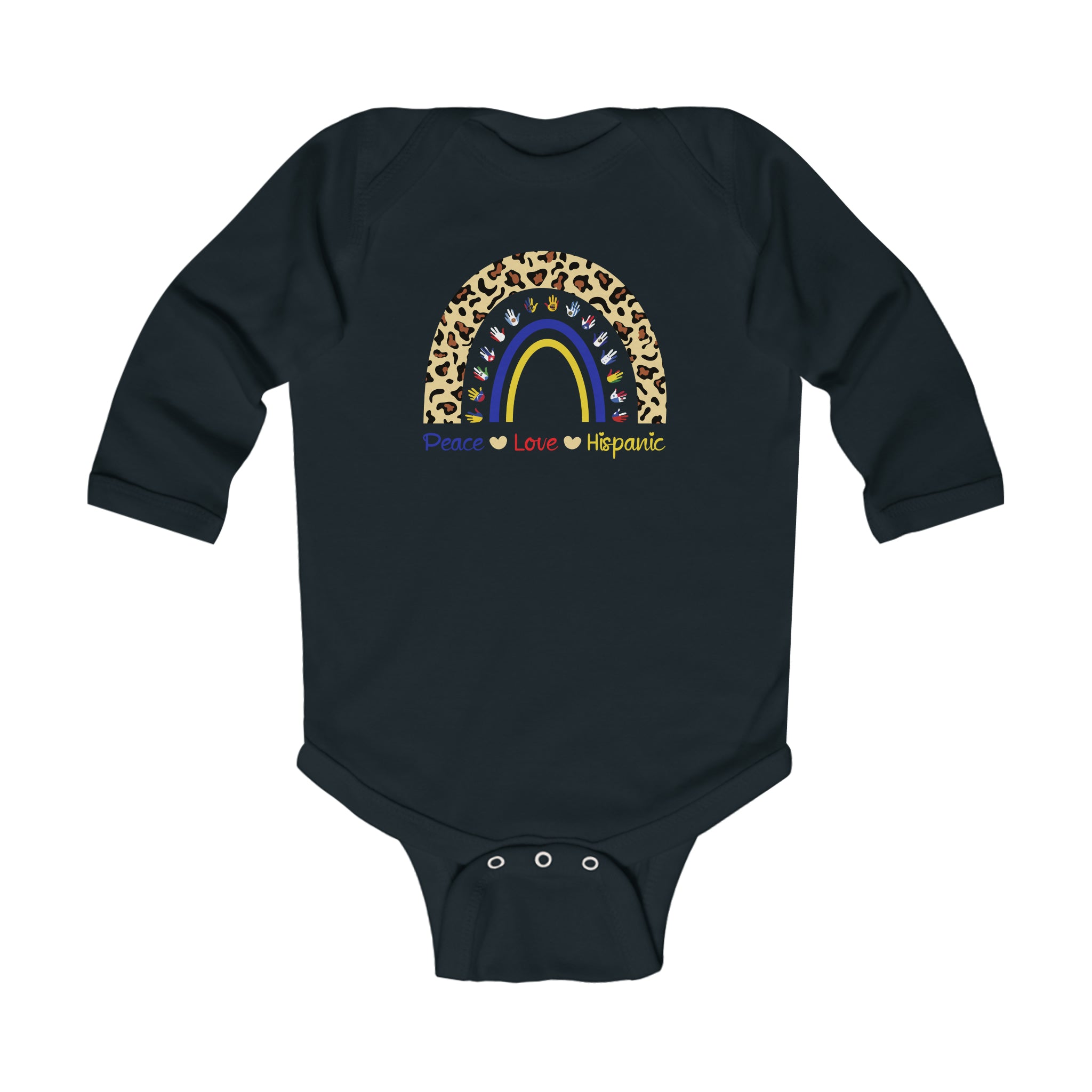 Leopard Rainbow - Hispanic Heritage Month Infant Long Sleeve Bodysuit