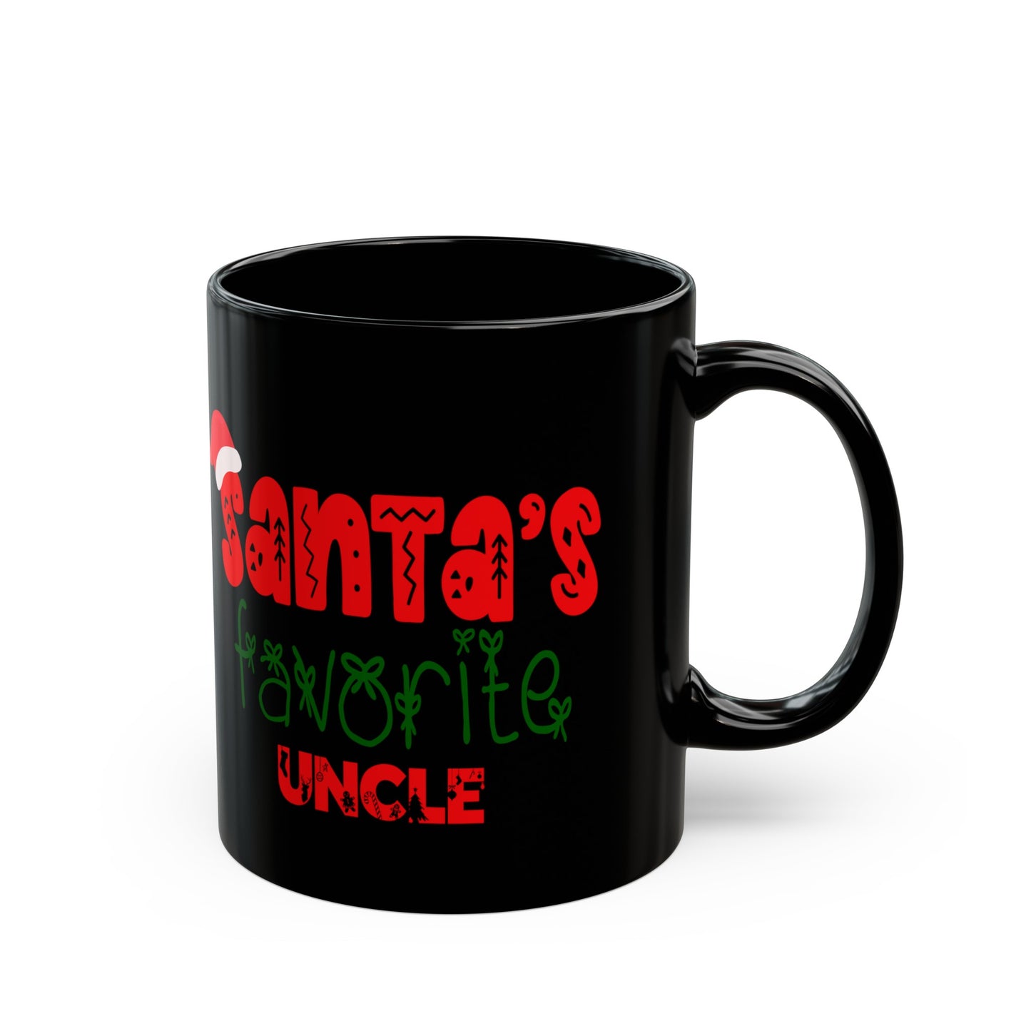 Santa's Favorite Uncle 11oz Black Mug