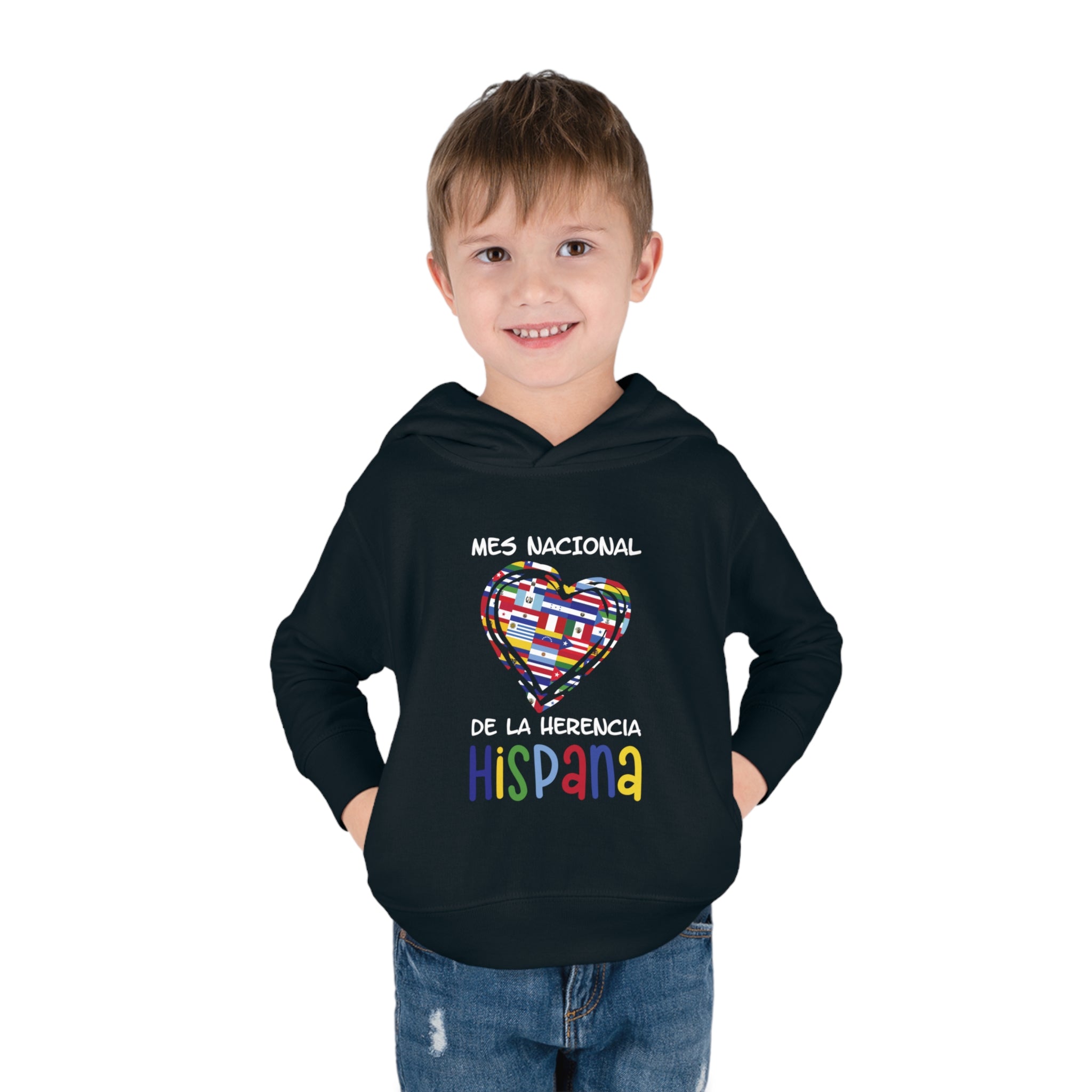 Mes Nacional Heart - Hispanic Heritage Month Toddler Hoodie