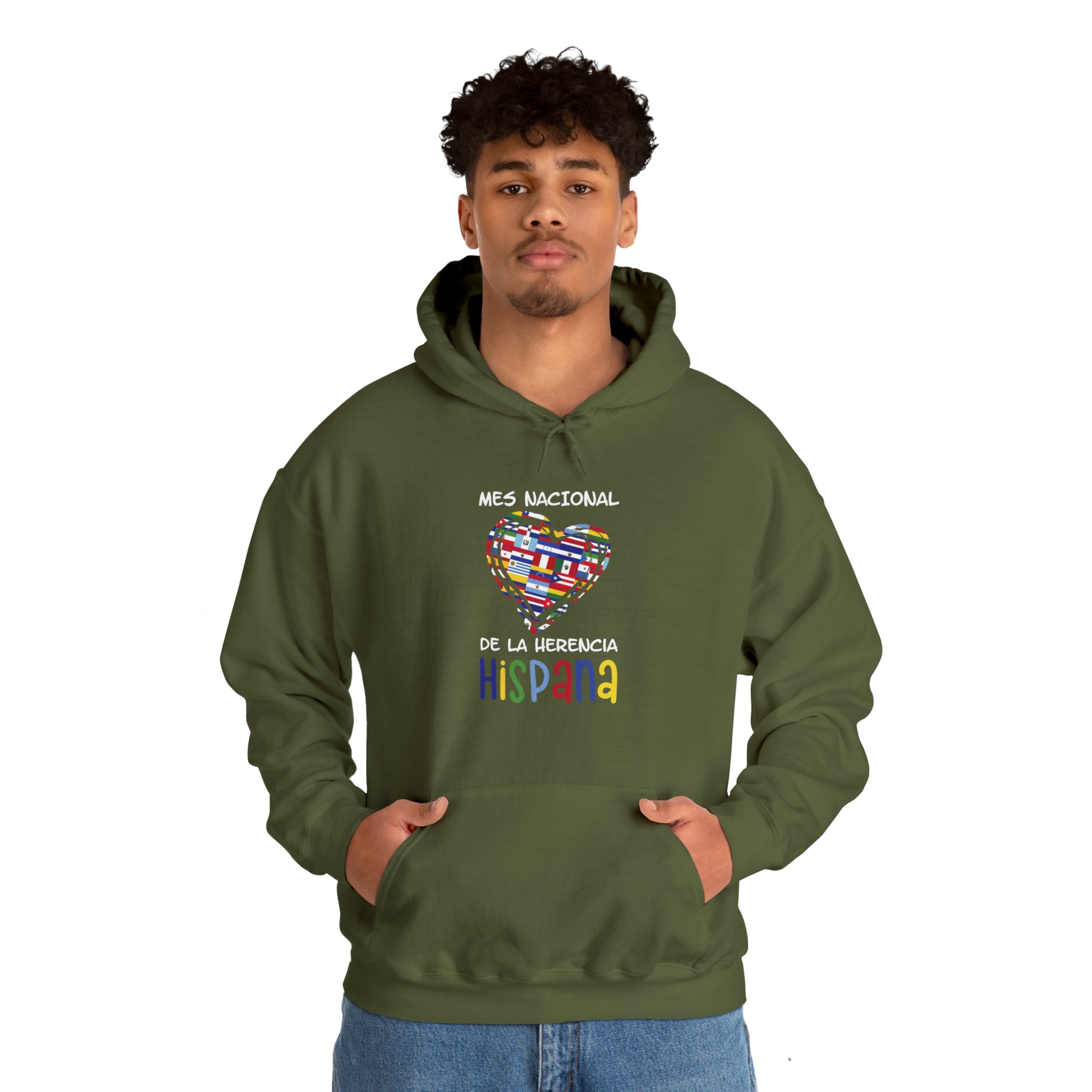 Mes Nacional Heart - Hispanic Heritage Month Unisex Hoodie
