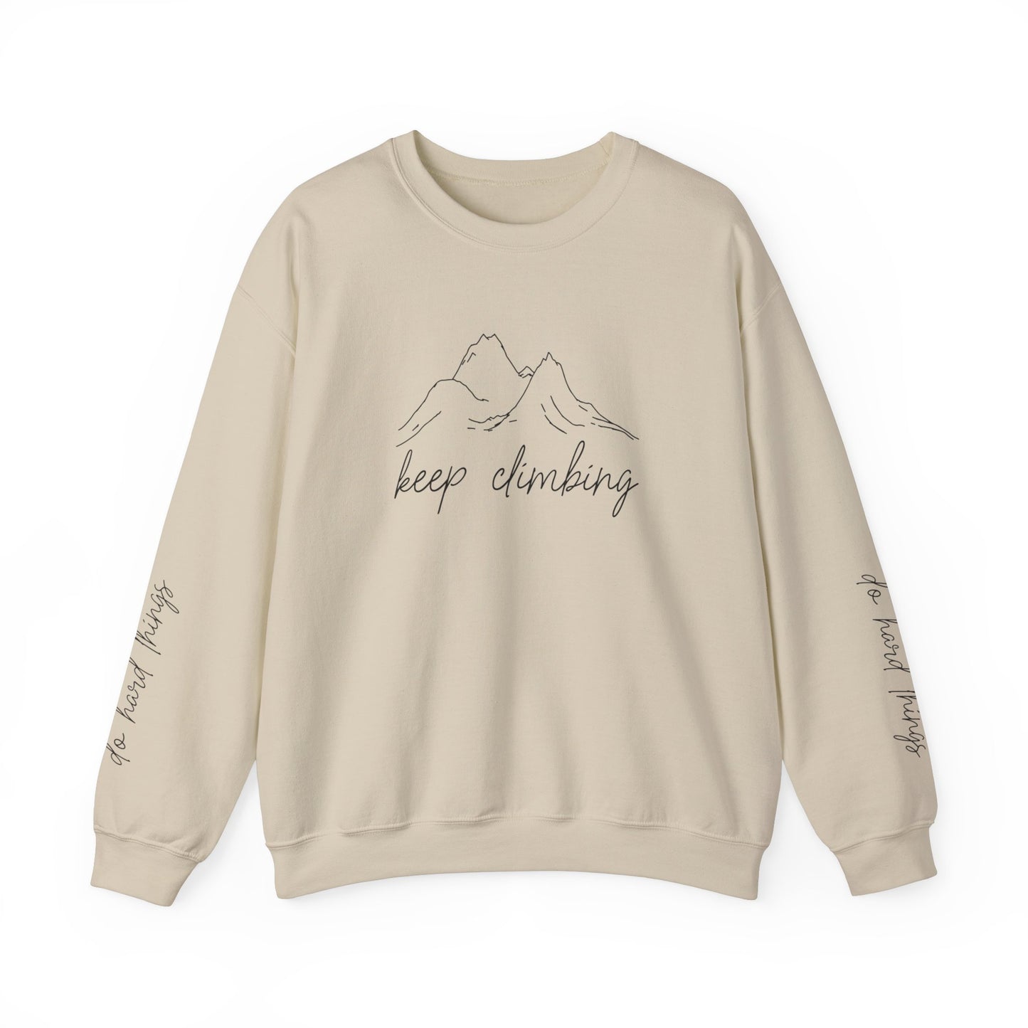 Keep Climbing, Do Hard Things, Unisex Heavy Blend™ Crewneck Sweatshirt