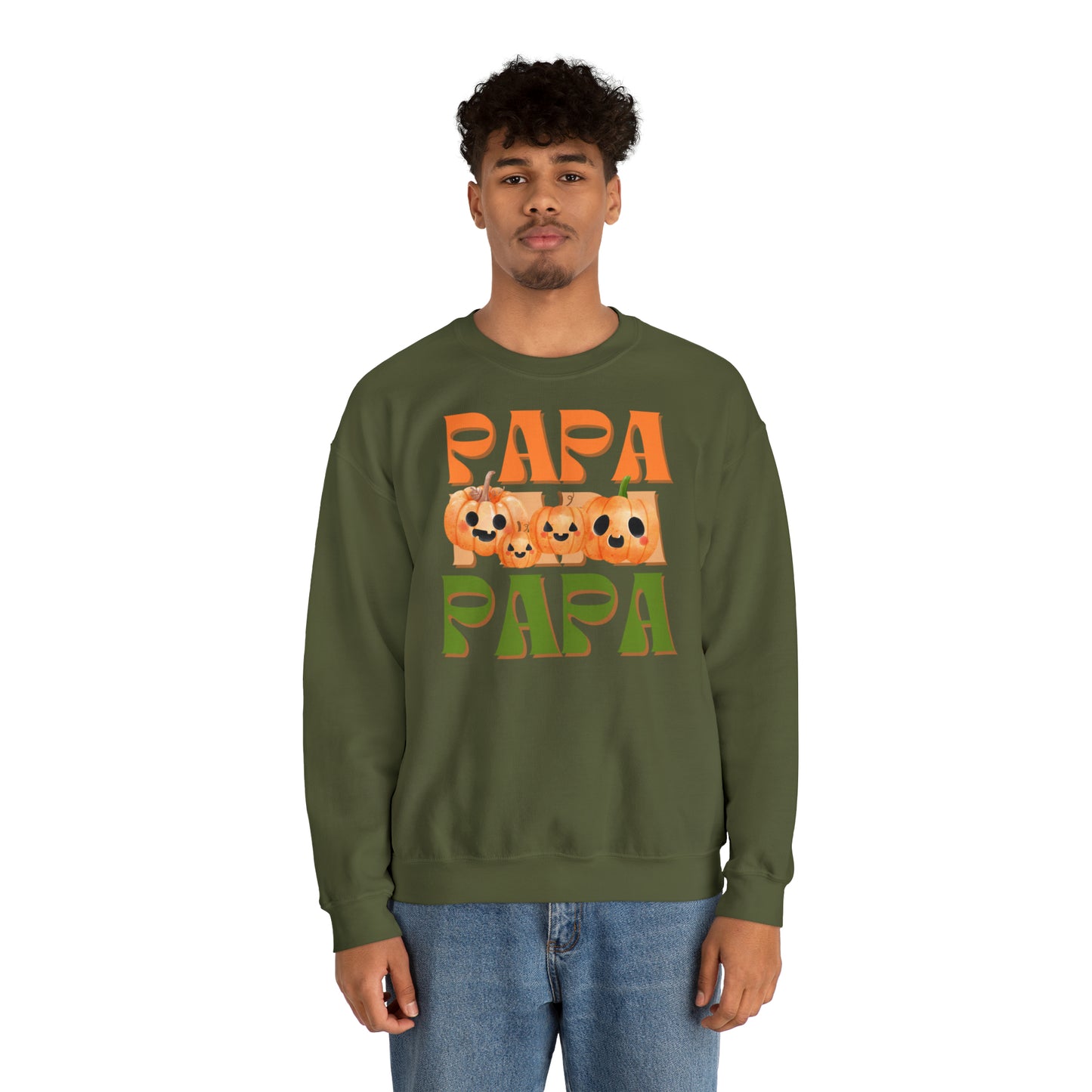 Papa Pumpkin Unisex Heavy Blend™ Crewneck Sweatshirt