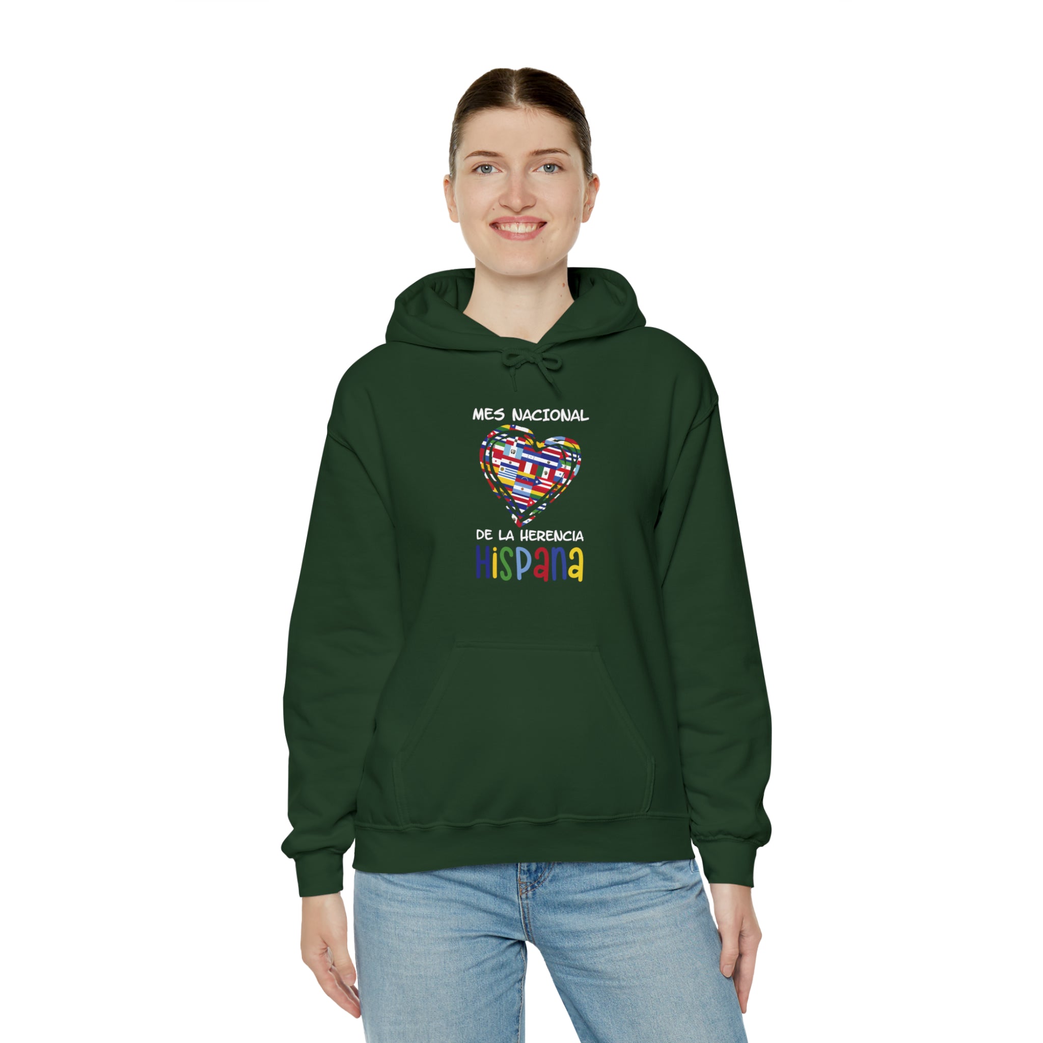 Mes Nacional Heart - Hispanic Heritage Month Unisex Hoodie