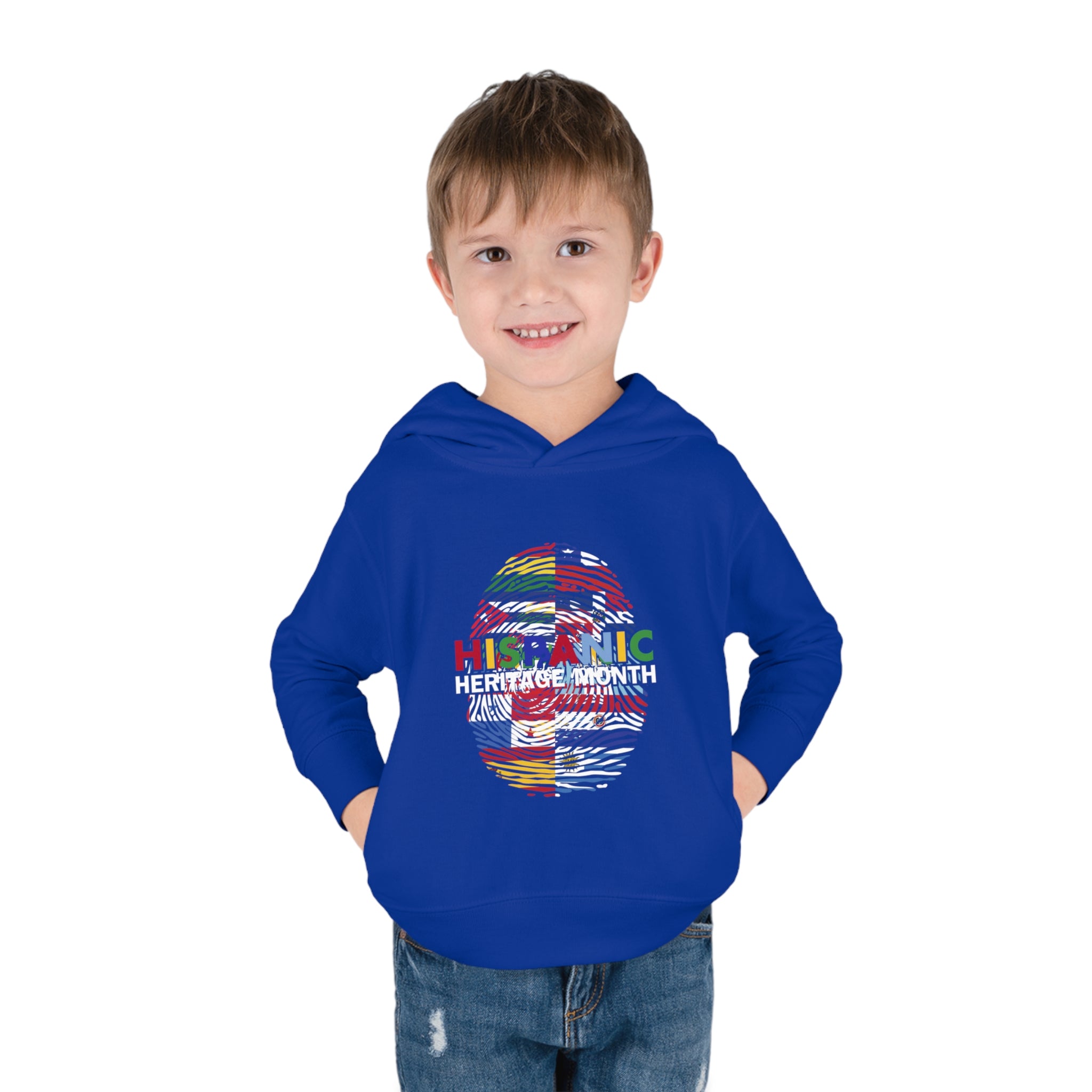 Flag Fingerprint - Hispanic Heritage Month Toddler Hoodie