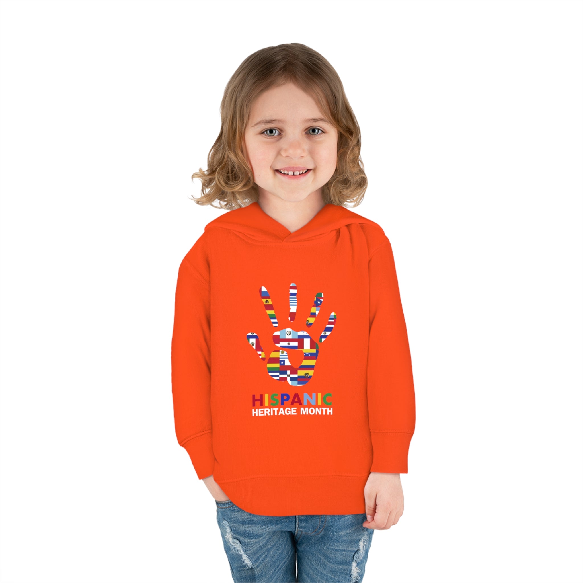 Flag Handprint - Hispanic Heritage Month Toddler Hoodie