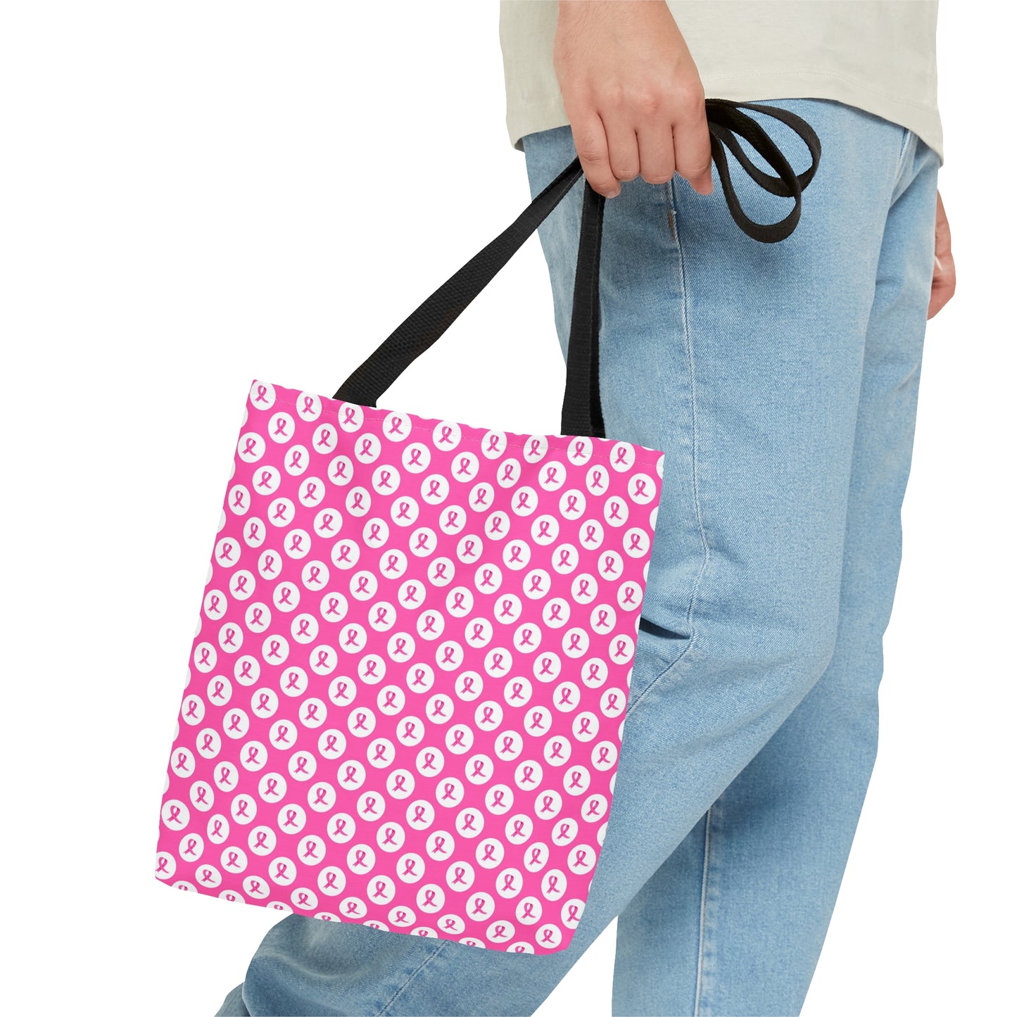 Pink Ribbon Breast Cancer Awareness Tote Bag