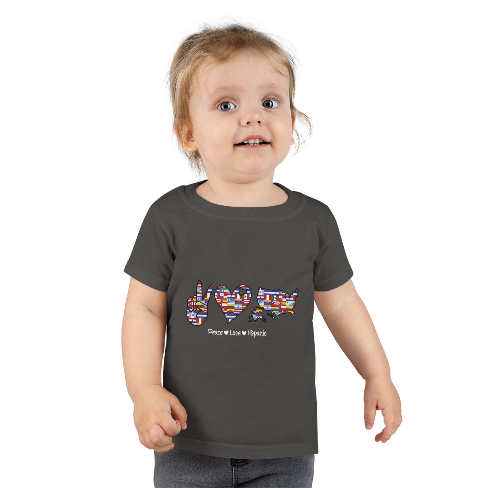 Peace, Love, Hispanic - Hispanic Heritage Month Toddler T-shirt