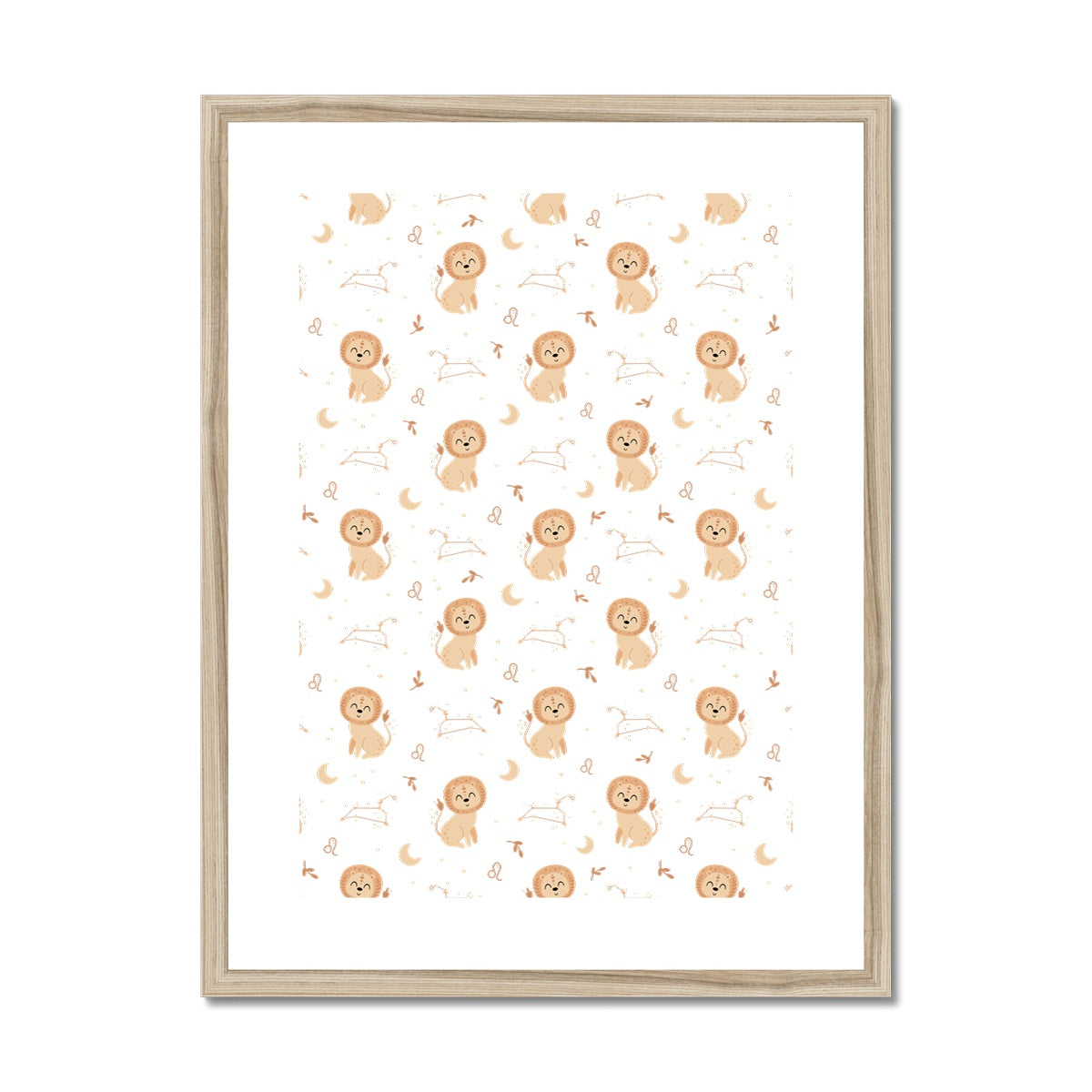 Leo Pattern Framed & Mounted Print