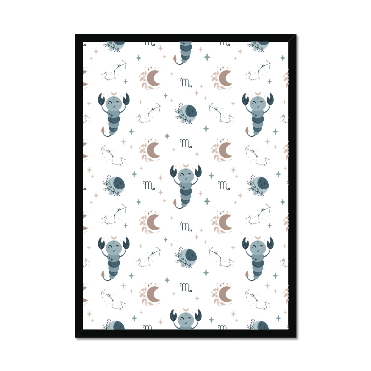 Scorpio Pattern Framed Print