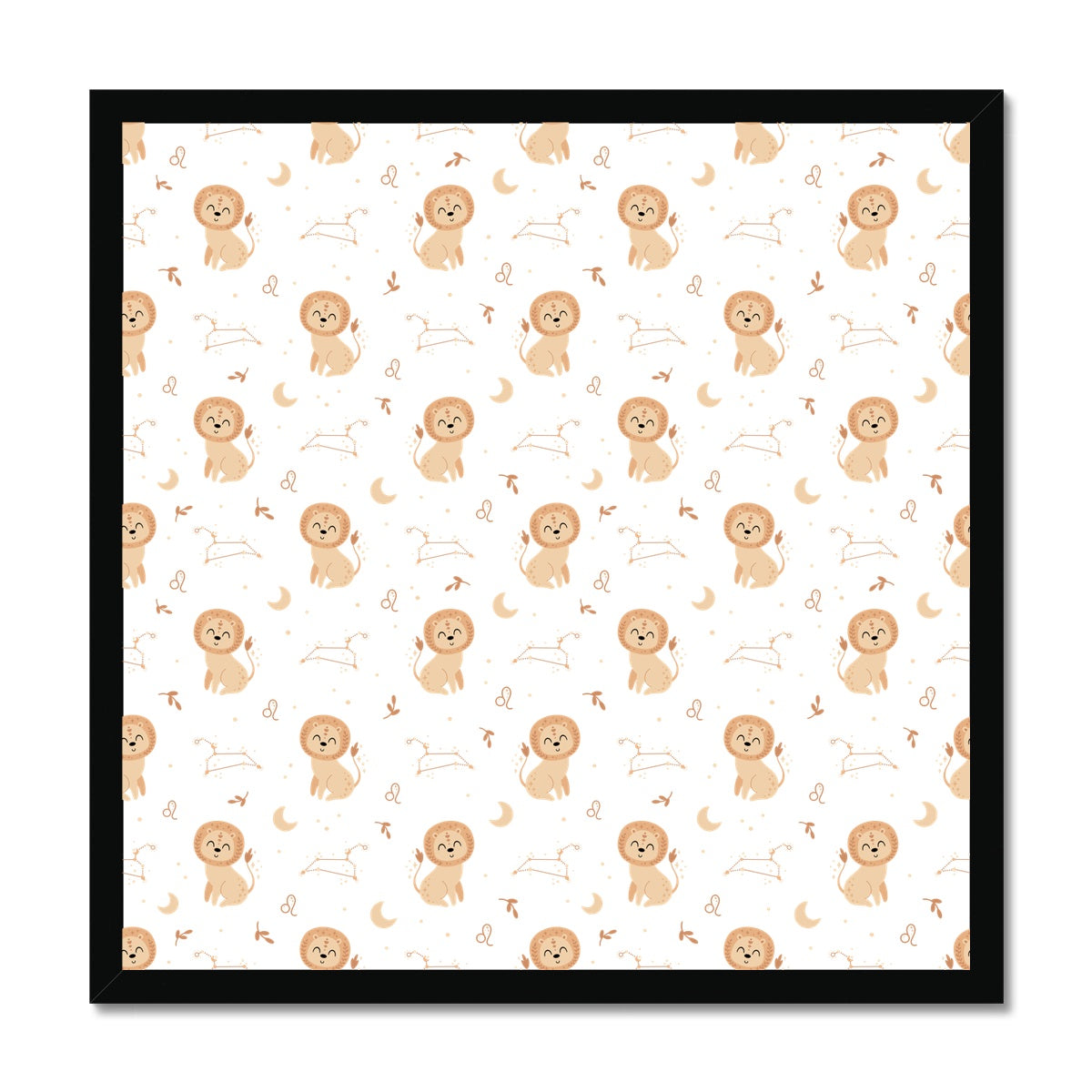 Leo Pattern Framed Print